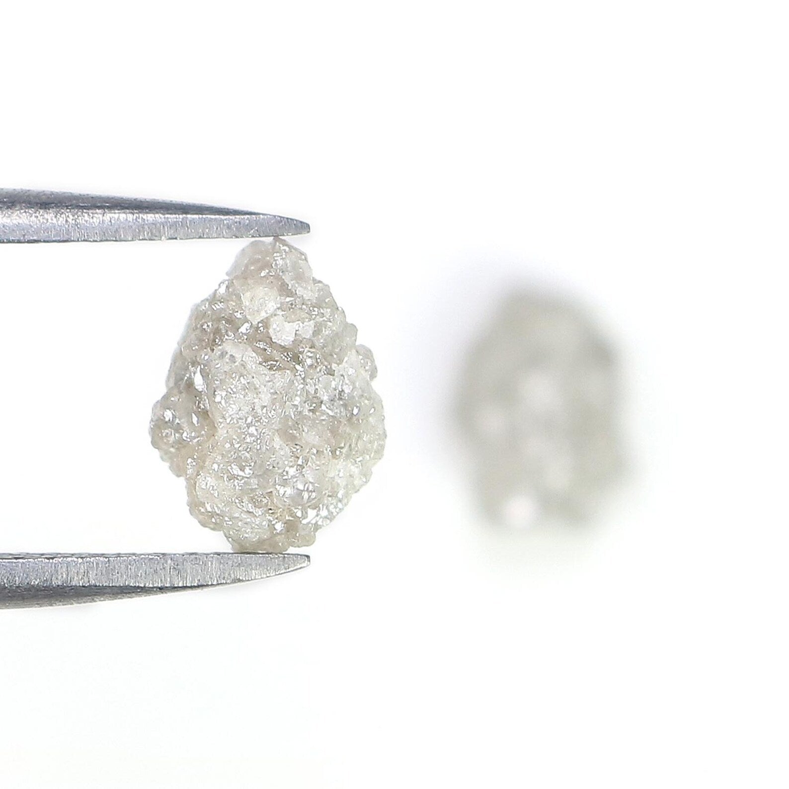 3.23 CT Natural Loose Rough Shape Diamond Grey Color Rough Uncut Diamond 8.25 MM Natural Grey Diamond Rough Irregular Cut Diamond NQ2586