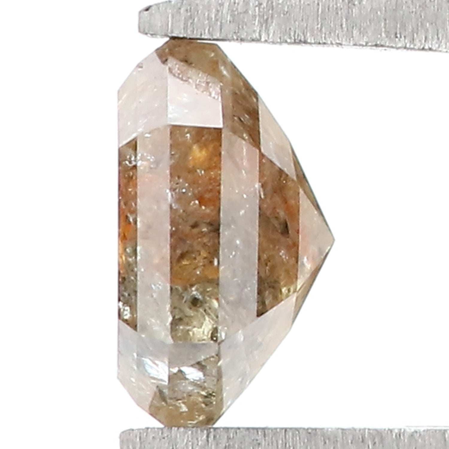 0.70 Ct Natural Loose Hexagon Shape Diamond Brown Color Hexagon Cut Diamond 5.70 MM Natural Salt And Pepper Hexagon Rose Cut Diamond QL9362