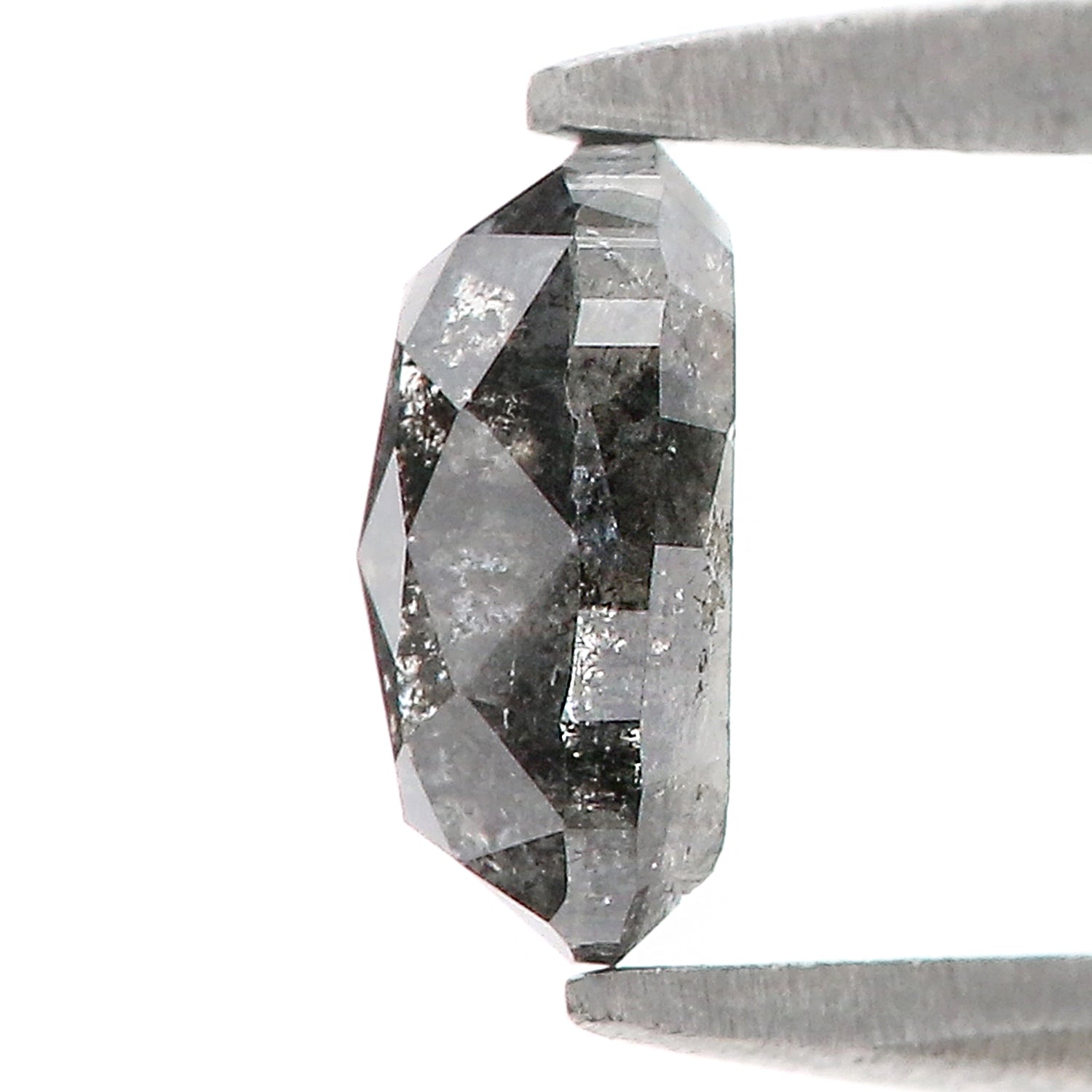 0.77 CT Natural Loose Oval Shape Diamond Salt And Pepper Oval Cut Diamond 6.25 MM Natural Black Grey Diamond Oval Rose Cut Diamond LQ2367
