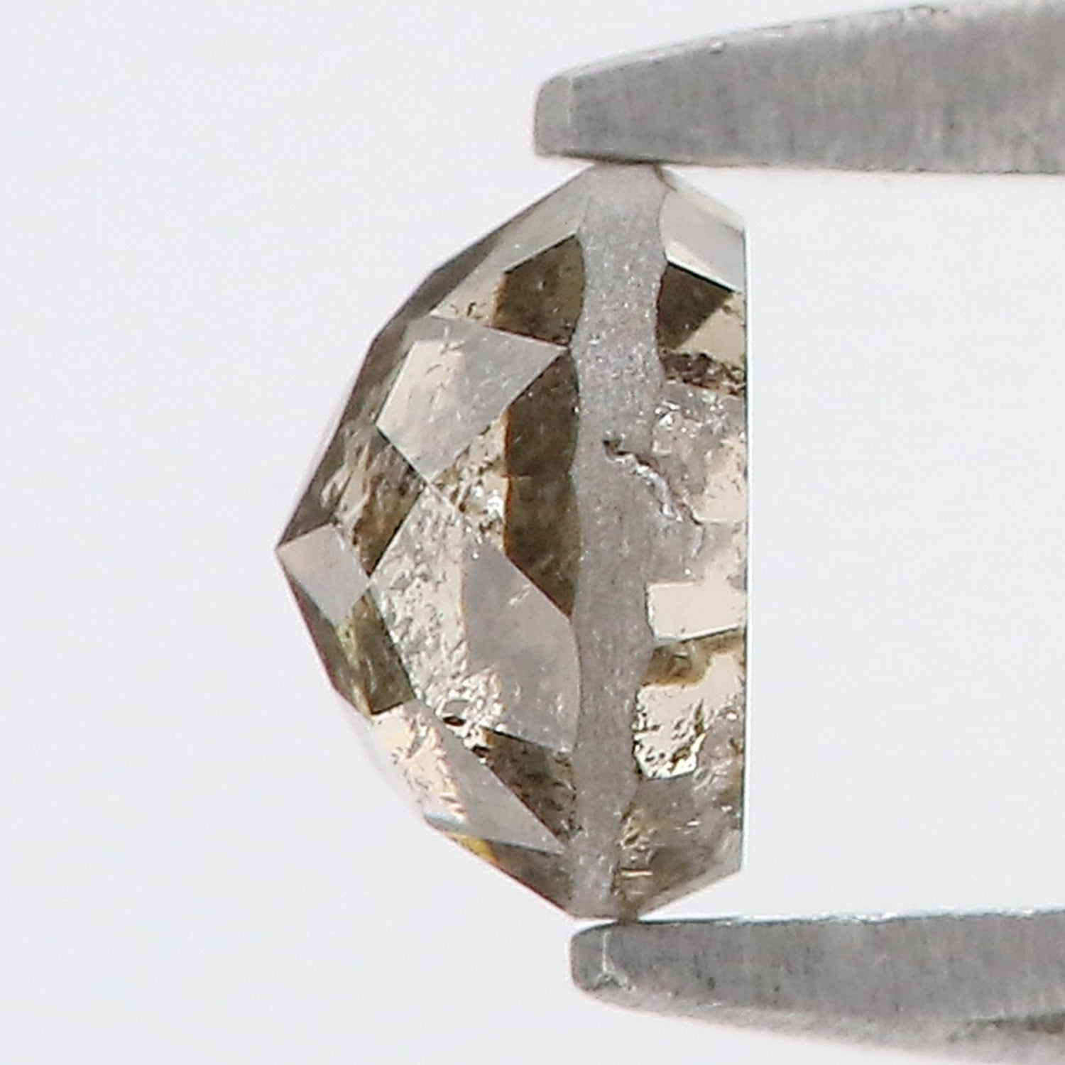0.49 Ct Natural Loose Round Rose Cut Diamond Salt And Pepper Round Shape Diamond 4.50 MM Natural Black Grey Round Rose Cut Diamond LQ9813