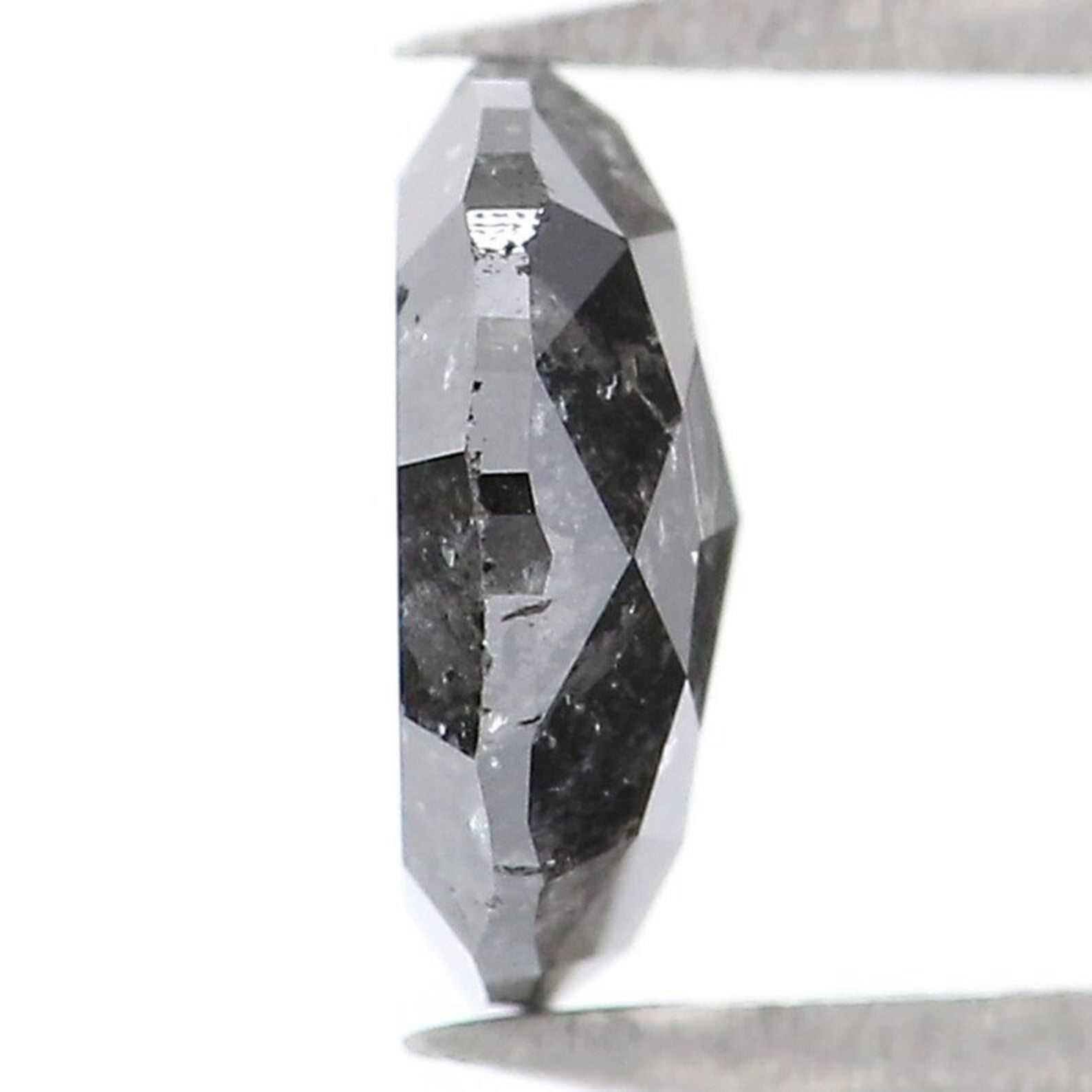 0.85 CT Natural Loose Round Rose Cut Diamond Salt And Pepper Round Cut Diamond 6.40 MM Natural Black Grey Color Round Shape Diamond NQ2021