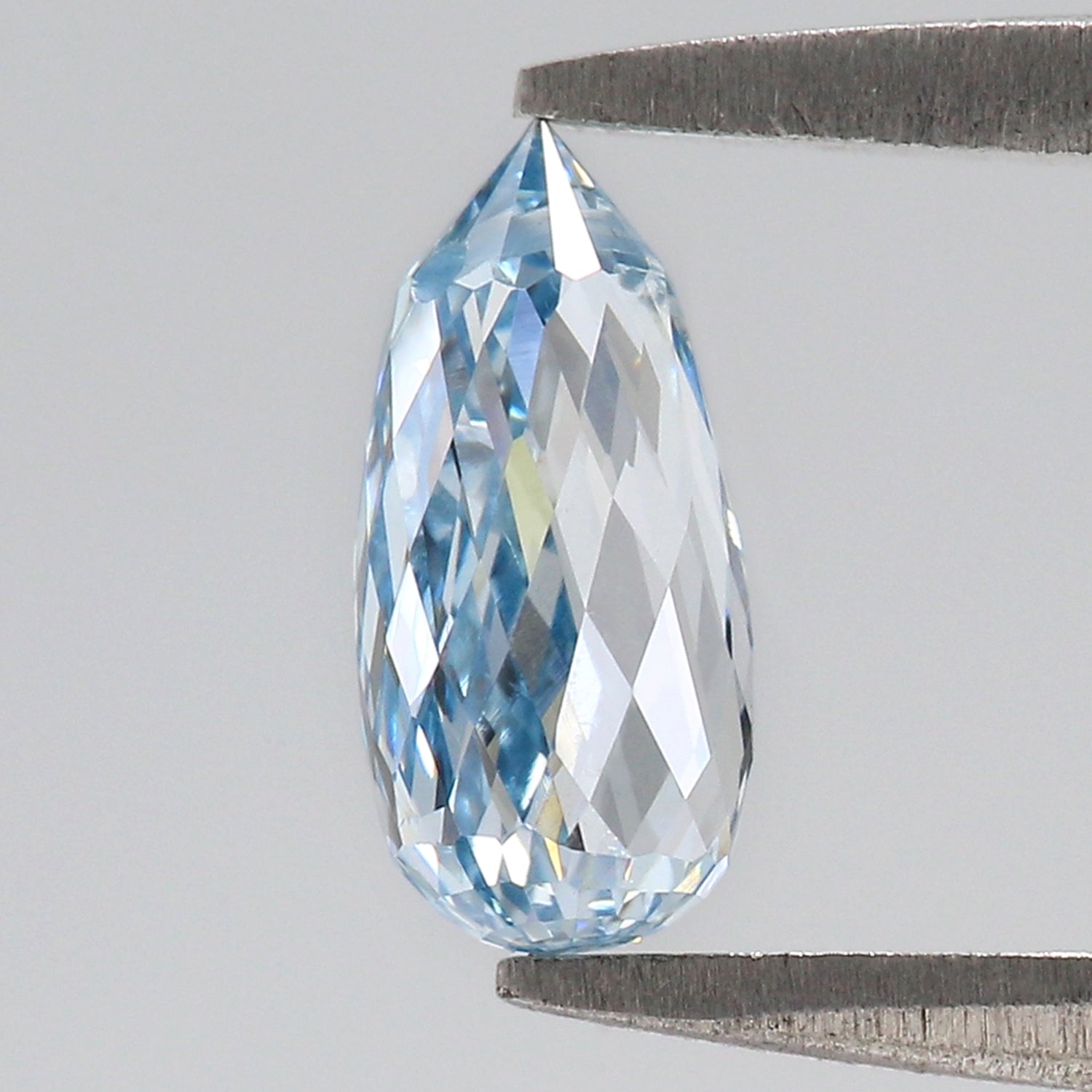 1.06 CT Lab Grown Briolette Cut Diamond Blue Color SI1 Clarity Diamond Lab Grown Diamond CVD Diamond Lab Created Drop Rose Cut Diamond L3305