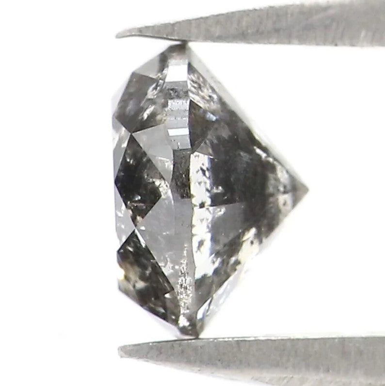 0.85 CT Natural Loose Round Shape Diamond Salt And Pepper Round Cut Diamond 5.65 MM Natural Loose Diamond Round Brilliant Cut Diamond NQ2254