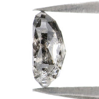 Natural Loose Oval Diamond, Salt And Pepper Oval Diamond, Natural Loose Diamond, Oval Rose Cut Diamond, 0.97 CT Oval Shape Diamond KDL9588
