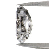 Natural Loose Oval Diamond, Salt And Pepper Oval Diamond, Natural Loose Diamond, Oval Rose Cut Diamond, 0.97 CT Oval Shape Diamond KDL9588