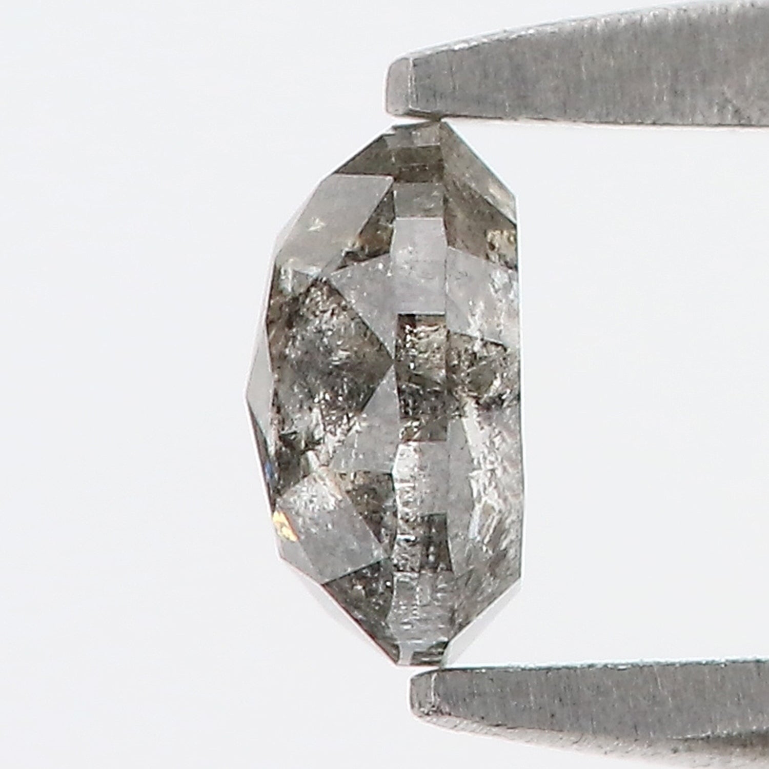 0.36 Ct Natural Loose Oval Shape Diamond Salt And Pepper Oval Cut Diamond 4.70 MM Natural Loose Black Gray Color Oval Rose Cut Diamond LQ435