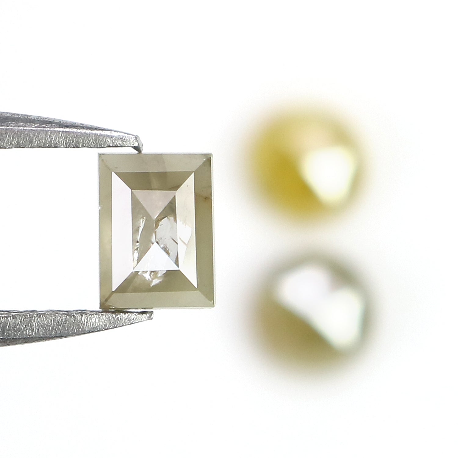 1.10 Ct Natural Loose Mix Shape Diamond Grey Color Mix Shape Diamond 4.85 MM Natural Diamond Yellow Color Mix Shape Rose Cut Diamond LQ3049