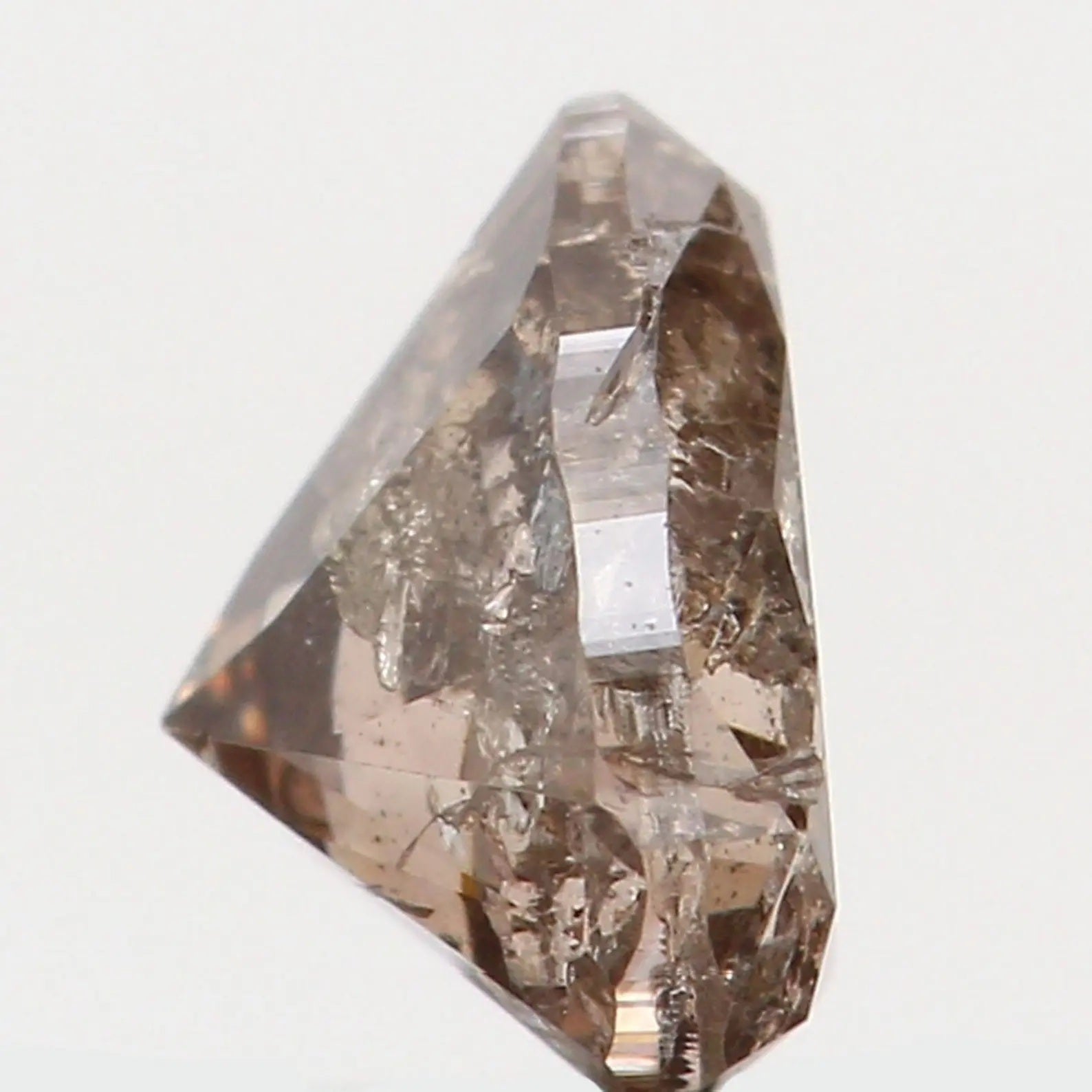 0.33 Ct Natural Loose Diamond Heart Fancy Greyish White Color I1 Clarity 4.40 MM N7451
