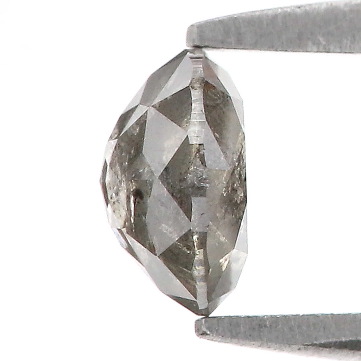 0.87 CT Natural Loose Round Rose Cut Diamond Salt And Pepper Round Shape Diamond 5.80 MM Natural Black Grey Round Rose Cut Diamond LQ1197