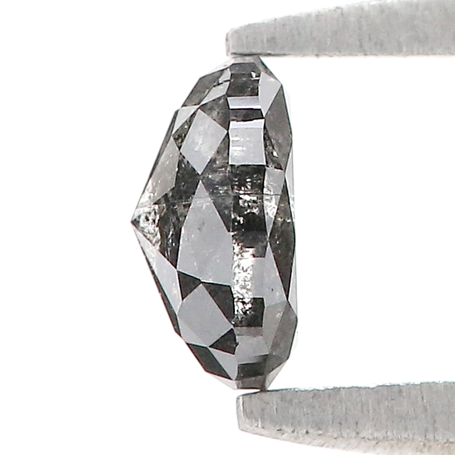 0.36 CT Natural Loose Oval Shape Diamond Salt And Pepper Oval Cut Diamond 4.70 MM Natural Loose Black Grey Color Oval Rose Cut Diamond LQ698