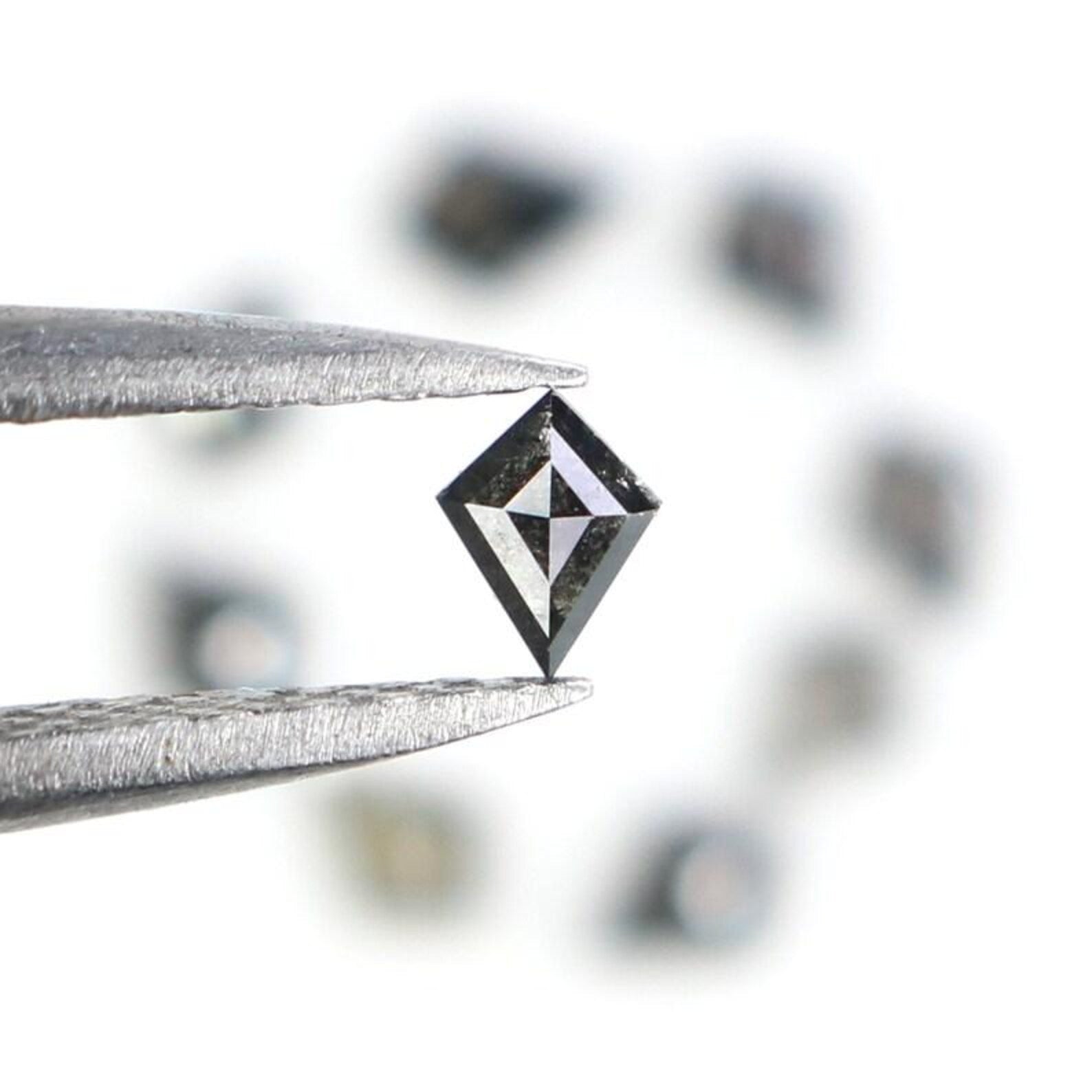 0.49 CT Natural Loose Kite Shape Diamond Salt And Pepper Kite Diamond 3.20 MM Natural Loose Black Gray Color Kite Rose Cut Diamond NQ2340