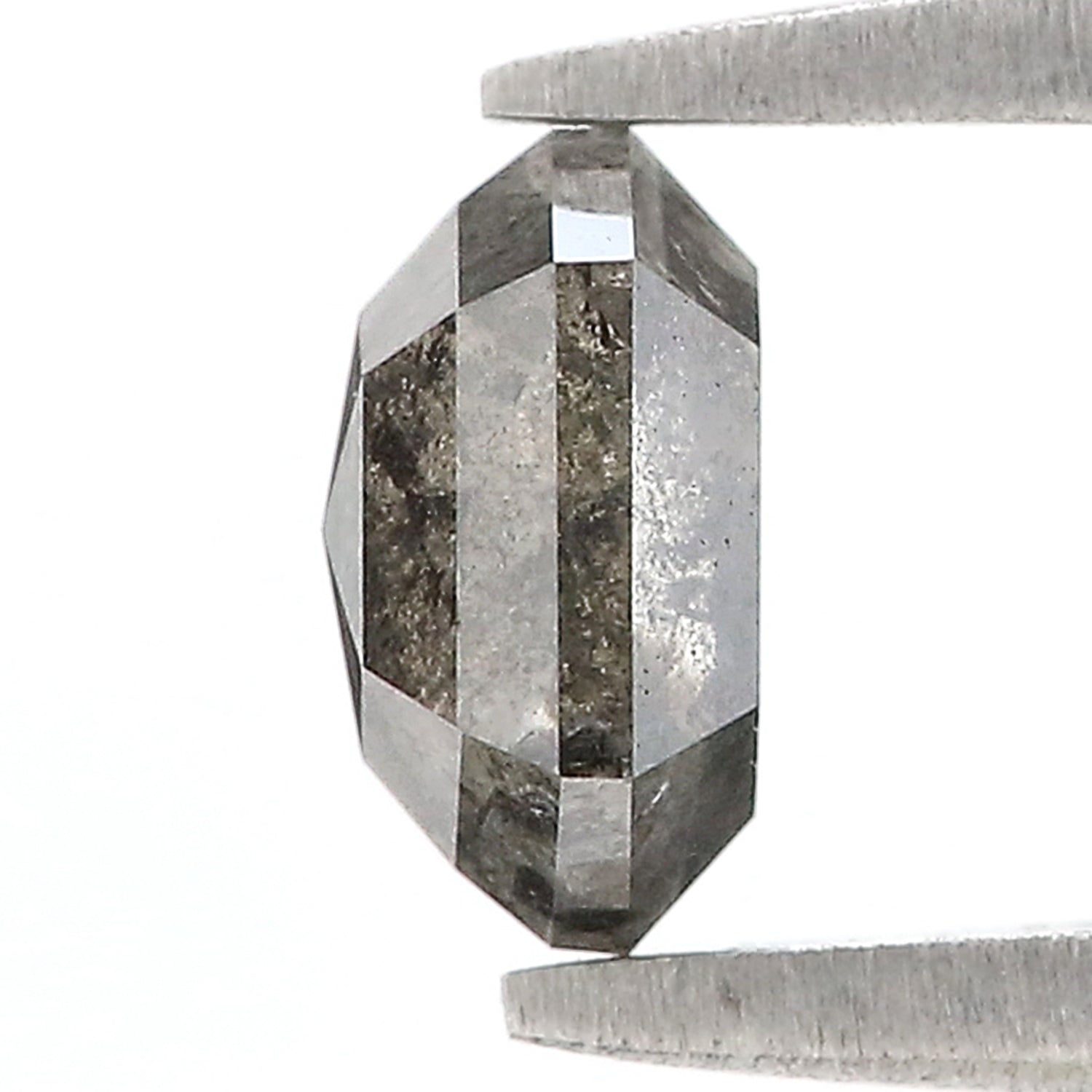 1.00 CT Natural Loose Hexagon Shape Diamond Salt And Pepper Hexagon Diamond 6.35 MM Black Grey Color Hexagon Shape Rose Cut Diamond KDL276