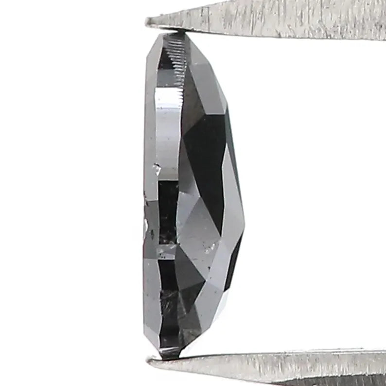 0.61 CT Natural Loose Pear Shape Diamond Black Color Pear Cut Diamond 7.00 MM Natural Loose Diamond Black Pear Rose Cut Diamond NQ2552