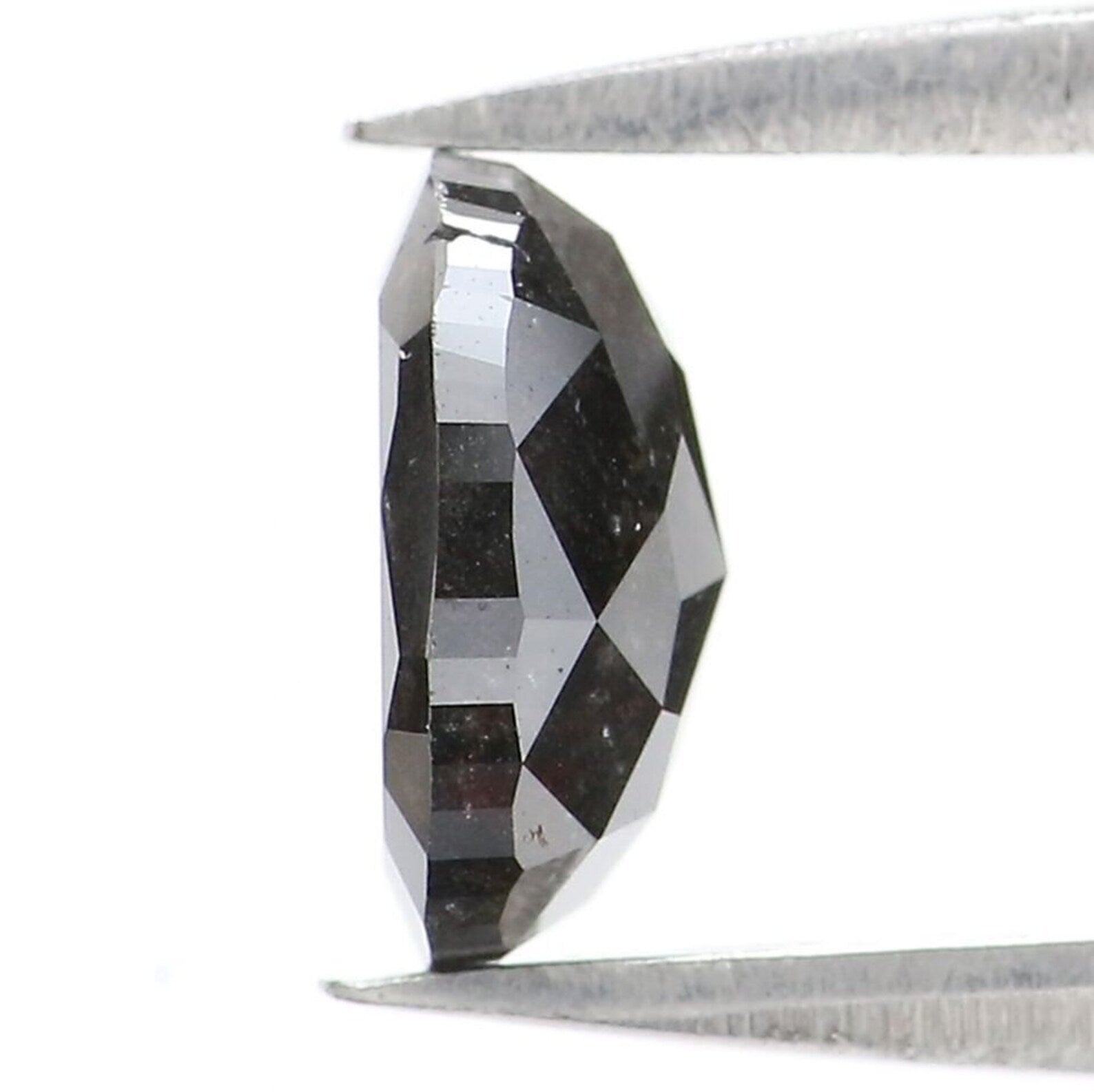 1.07 CT Natural Loose Oval Shape Diamond Salt And Pepper Oval Cut Diamond 7.15 MM Natural Loose Diamond Oval Shape Rose Cut Diamond QN404
