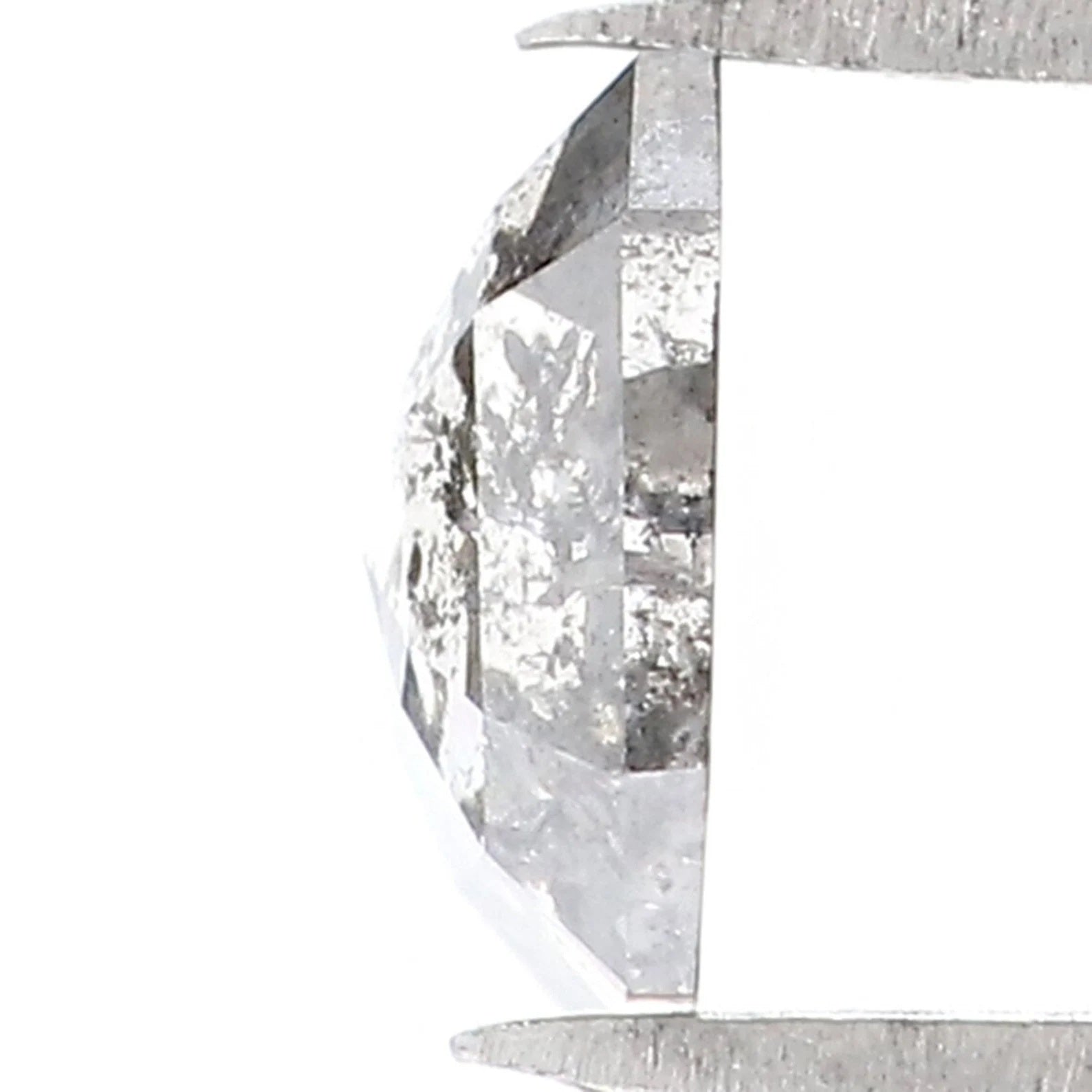 0.48 CT Natural Loose Radiant Diamond Salt And Pepper Diamond 5.20 MM Natural Loose Black Grey Diamond Radiant Rose Cut Diamond NQ7214