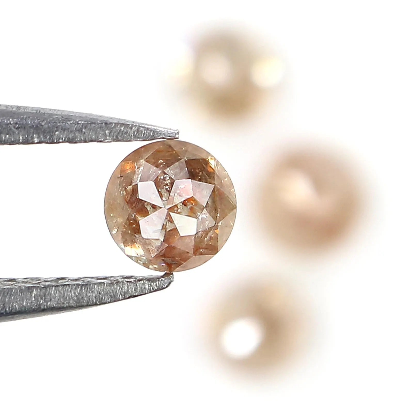 1.24 Ct Natural Loose Round Rose Cut Diamond Brown Color Round Shape Diamond 3.70 MM Natural Loose Brown Color Round Rose Cut Diamond NQ1766