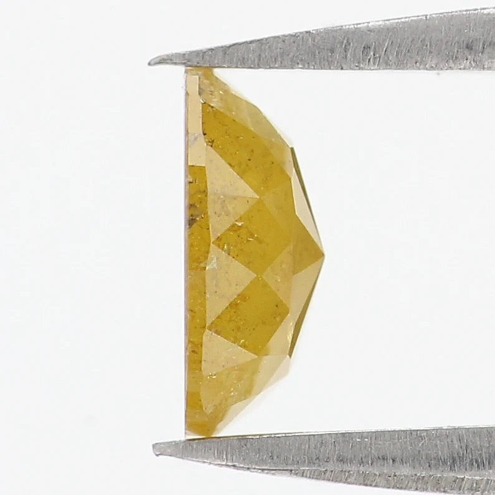 0.79 Ct Natural Loose Cushion Shape Diamond Yellow Color Cushion Cut Diamond 6.80 MM Natural Yellow Color Cushion Rose Cut Diamond NQ1747