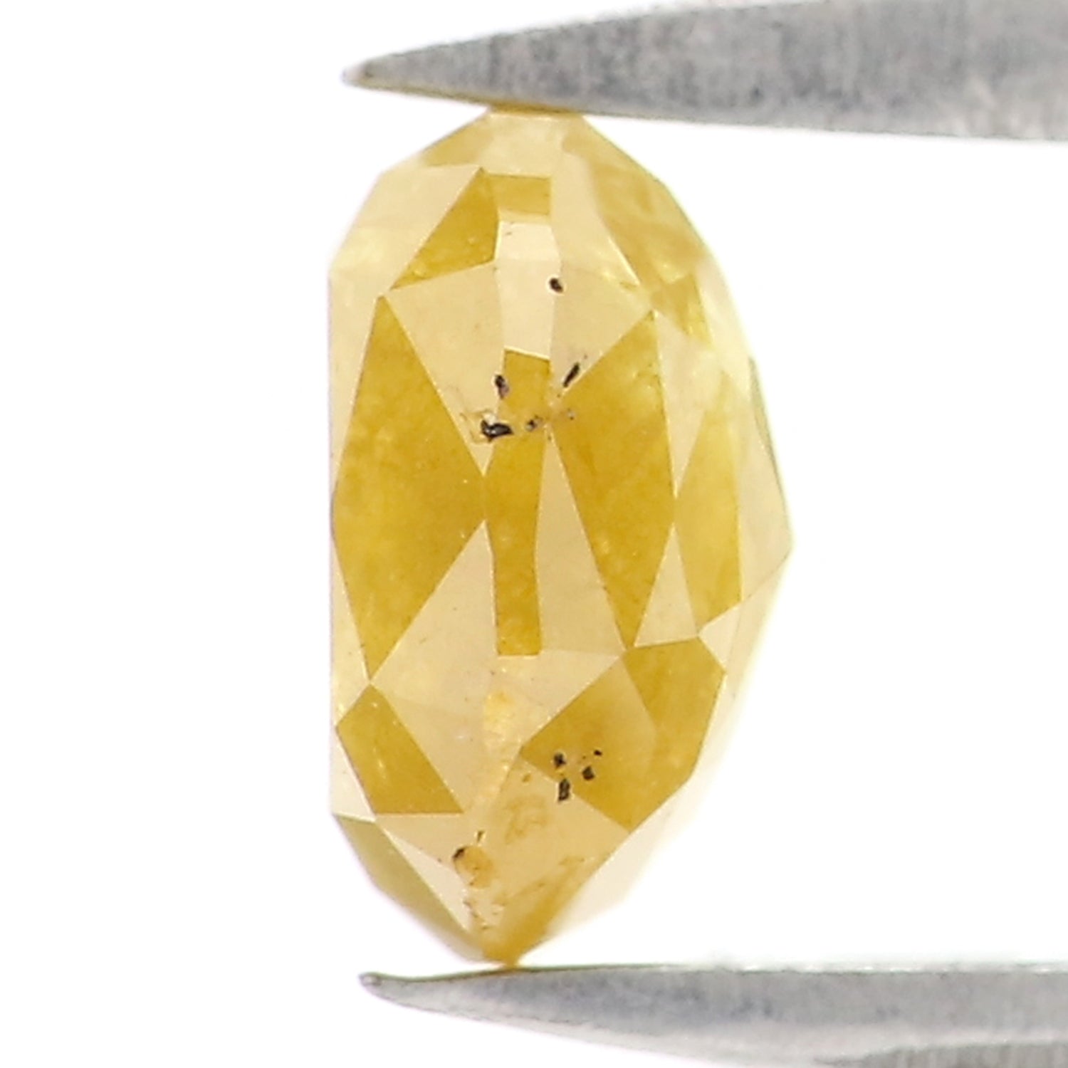 0.71 CT Natural Loose Oval Shape Diamond Yellow Color Oval Cut Diamond 5.60 MM Natural Loose Yellow Diamond Oval Rose Cut Diamond QK2678