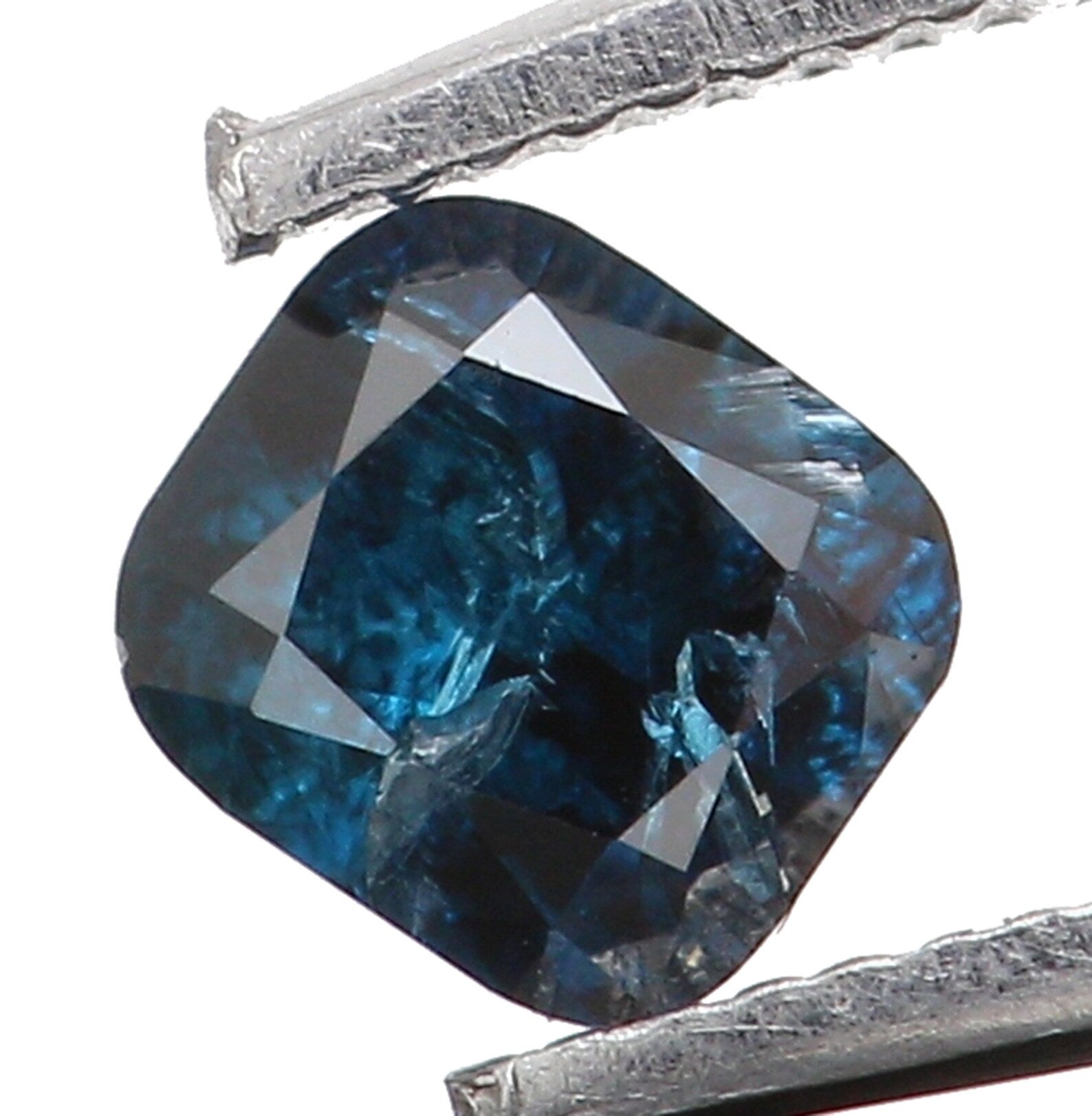 0.13 Ct Natural Loose Diamond, Cushion Diamond, Blue Diamond, Polished Diamond, Brilliant Cut Diamond, Rustic Diamond, Antique Diamond N6523