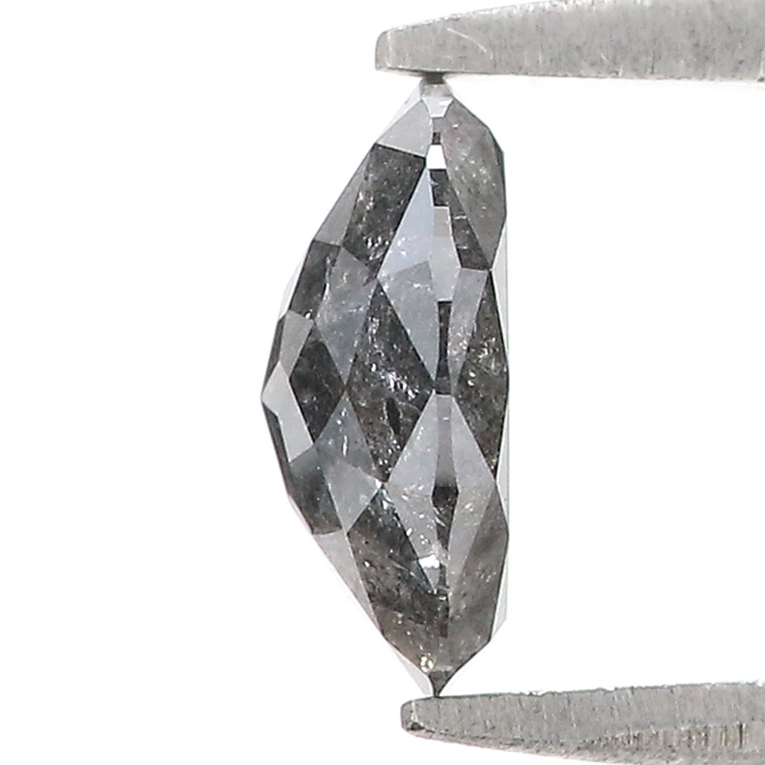 1.60 Ct Natural Loose  Round Rose Cut Diamond Black Gray Color Diamond 8.05 MM Natural Loose Salt and Pepper Diamond Rose Cut Diamond LQ519