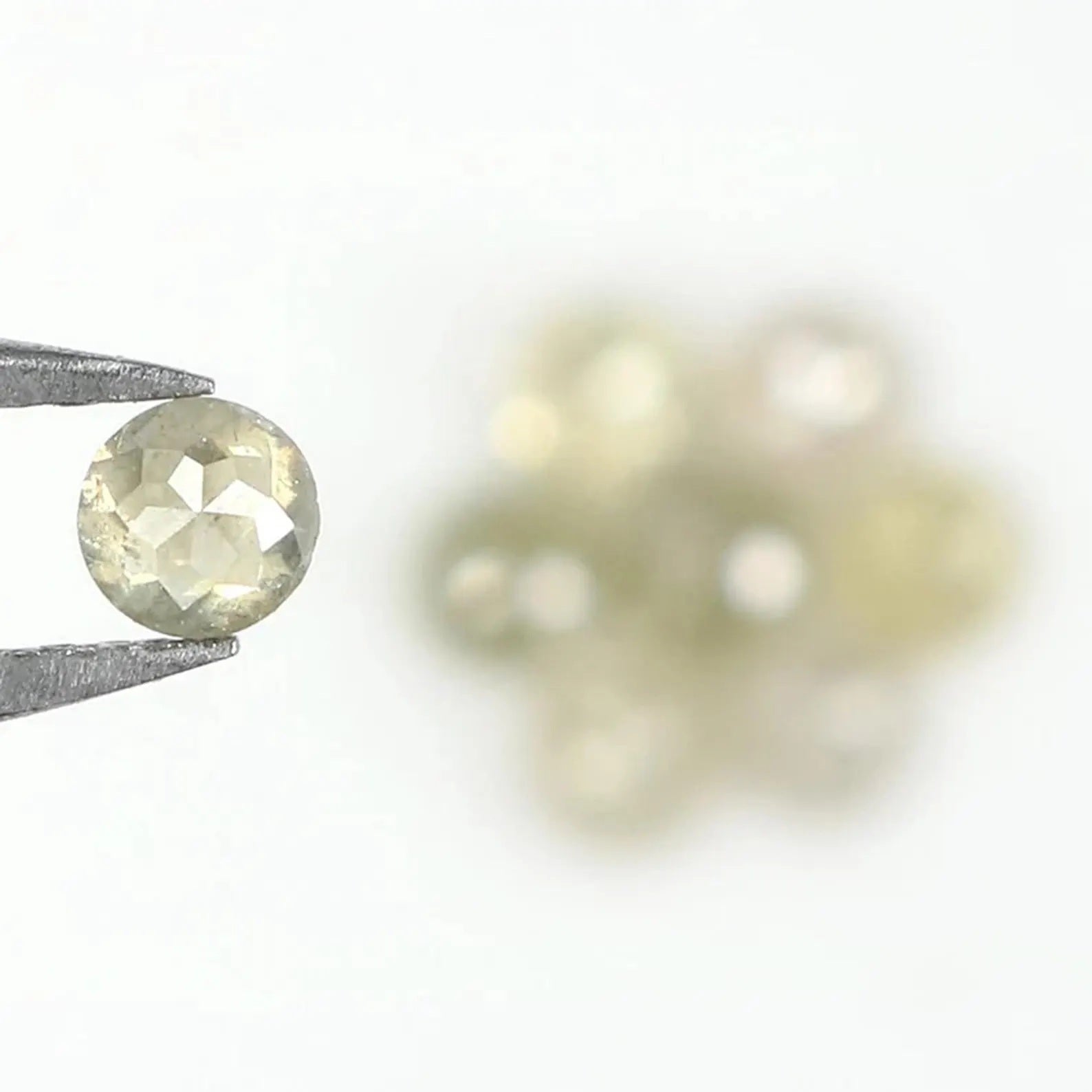 1.12 CT Natural Loose Round Rose Cut Diamond Grey Color Round Shape Diamond 2.90 MM Natural Loose Yellow Color Round Rose Cut Diamond NQ1706