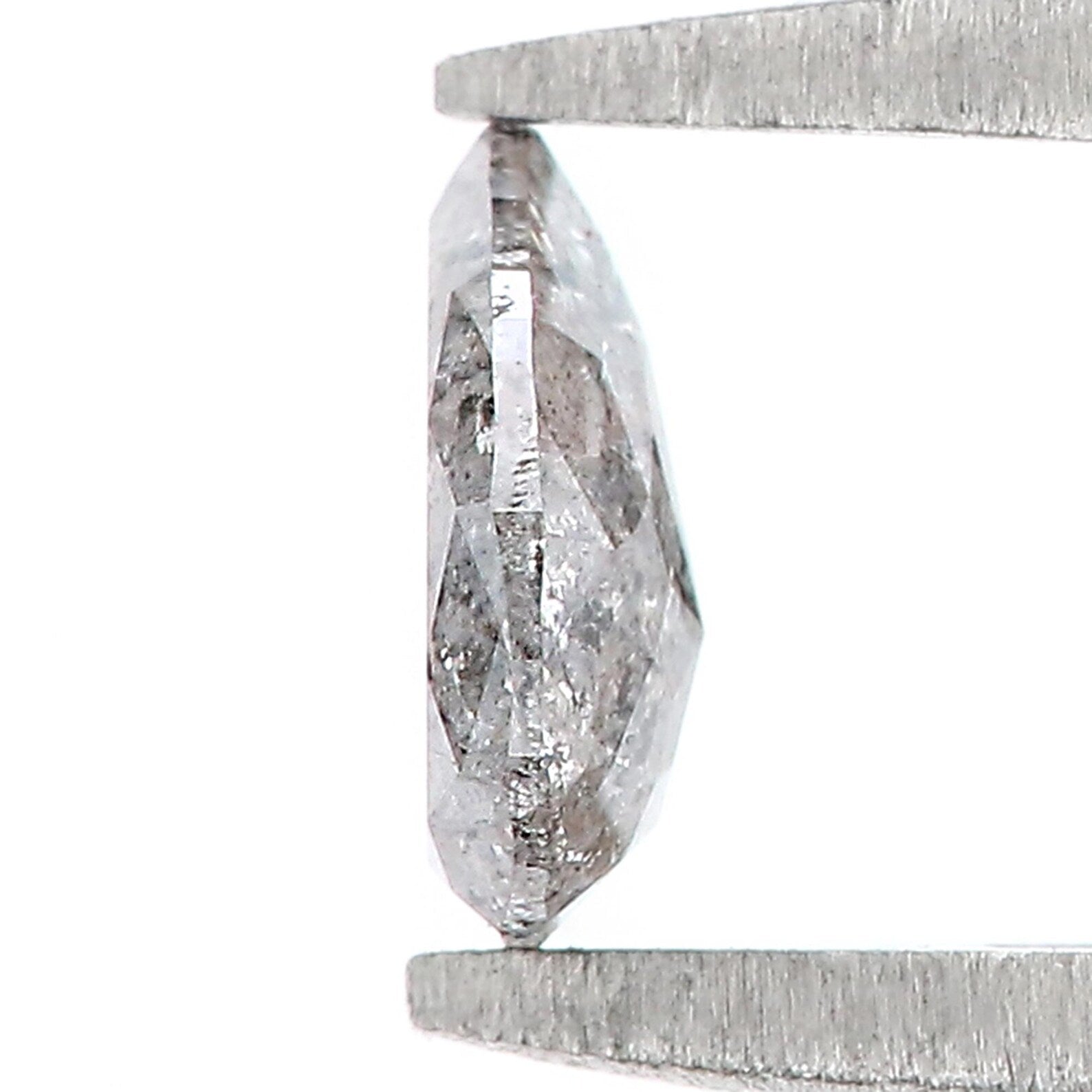 0.39 Ct Natural Loose Pear Shape Diamond Salt And Pepper Pear Cut Diamond 5.95 MM Natural Loose Black Grey Color Pear Rose Cut Diamond QN606