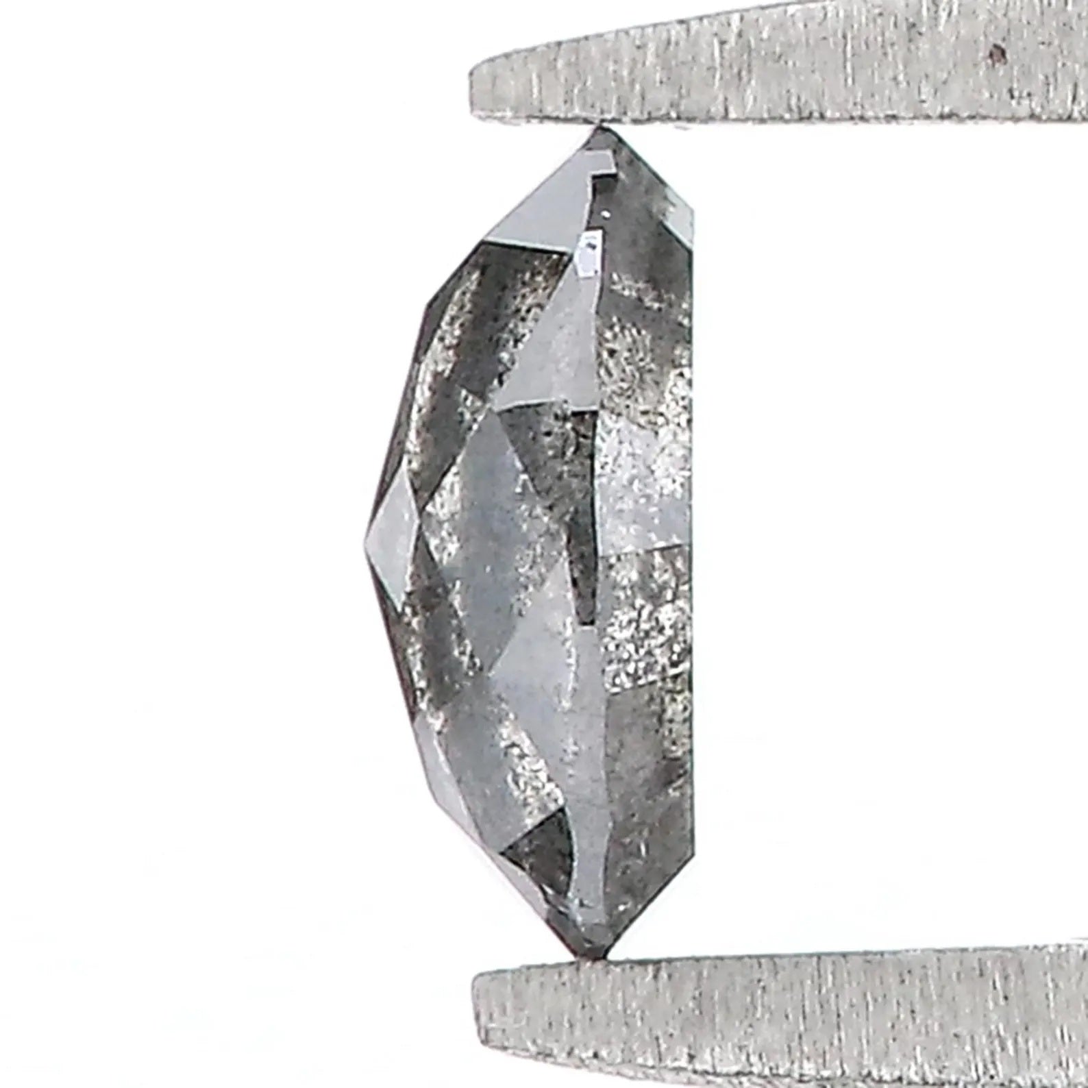 0.52 CT Natural Loose Oval Shape Diamond Salt And Pepper Oval Diamond 5.85 MM Natural Diamond Black Grey Color Oval Rose Cut Diamond QN1147