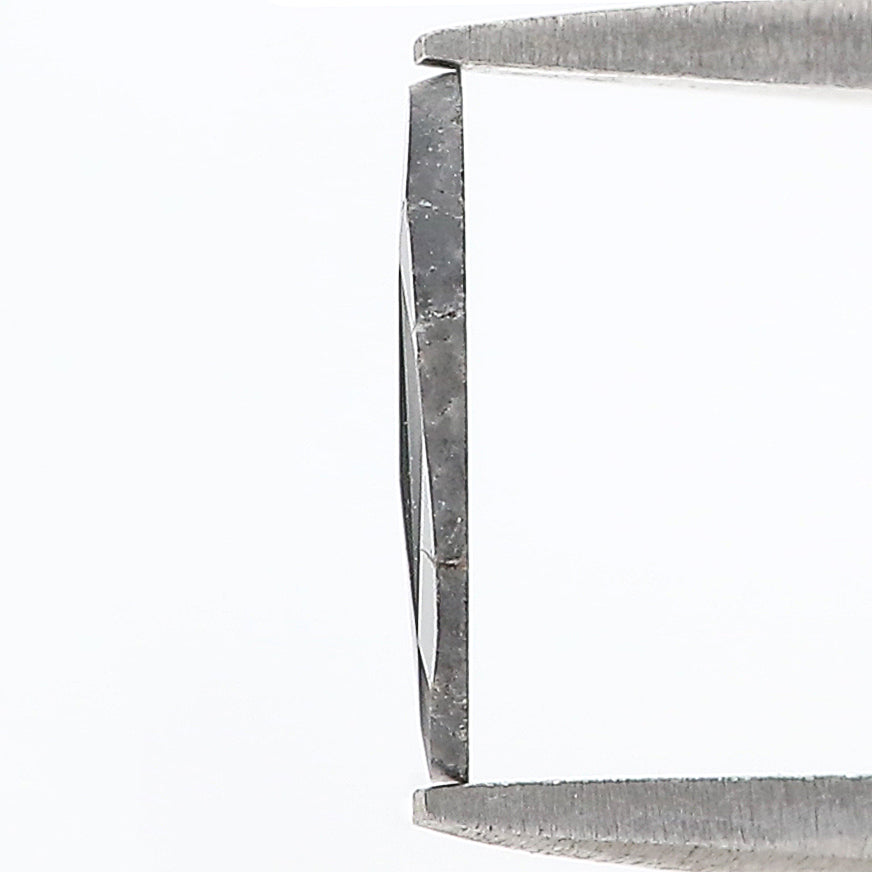 0.90 CT Natural Loose Slice Shape Diamond Salt And Pepper Slice Uncut Diamond 10.20 MM Natural Black Grey Slice Irregular Cut Diamond L3478