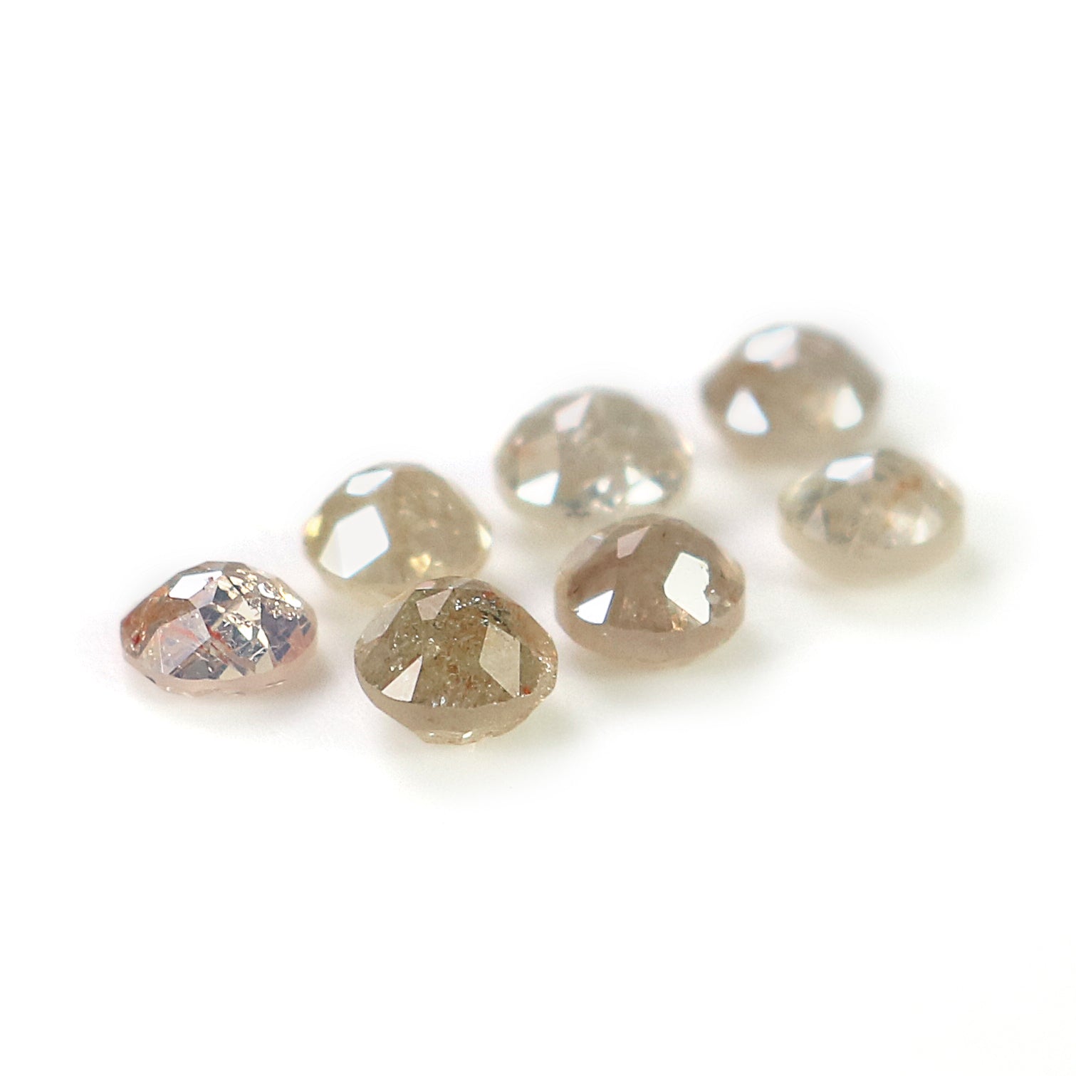 1.80 CT Natural Loose Round Rose Cut Diamond Brown Color Round Shape Diamond 3.50 MM Natural Loose Grey Color Round Rose Cut Diamond L1703