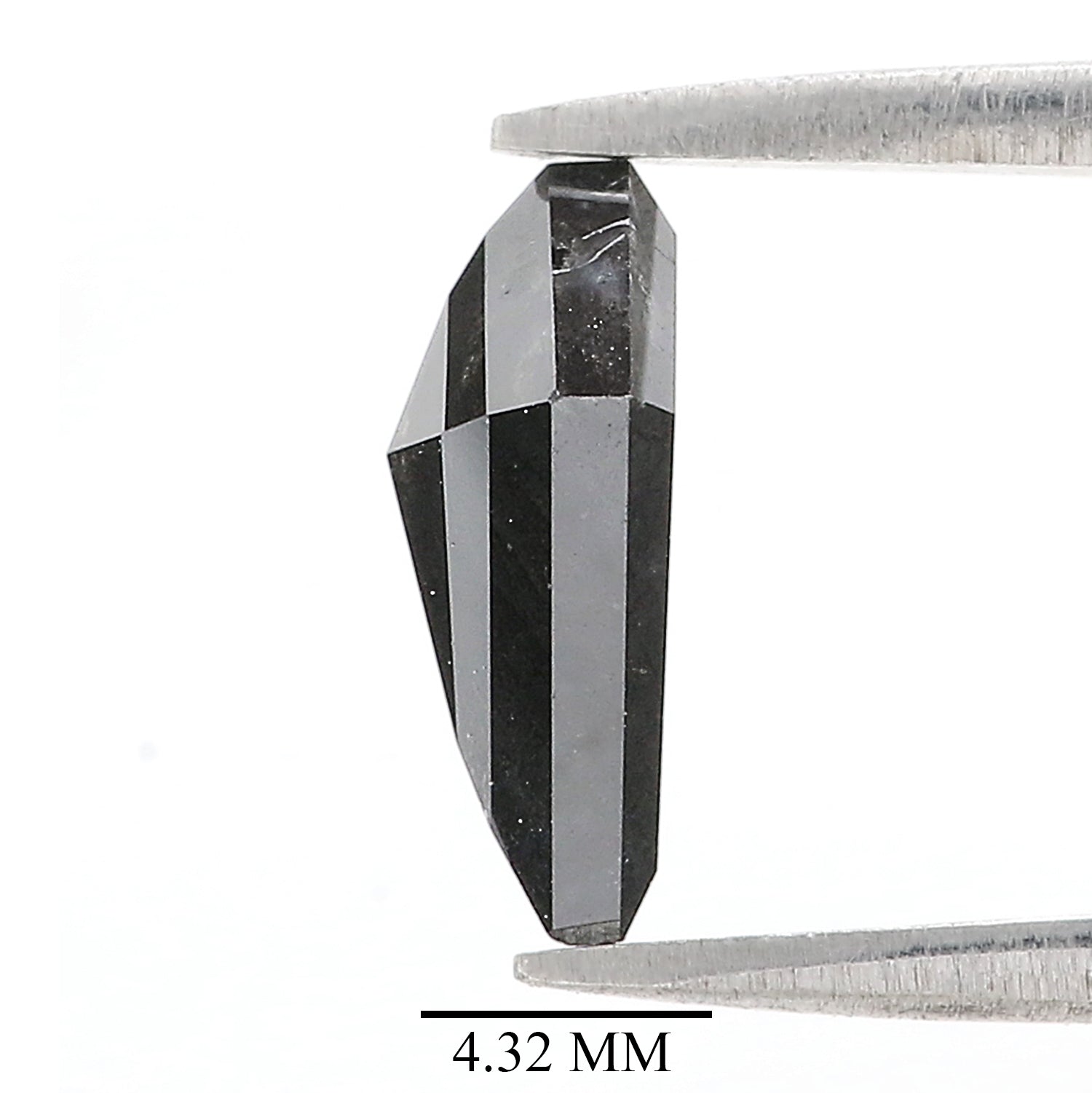 Natural Kite Salt and Pepper Diamond 2.71 CT Loose Rose Cut Black Grey Stone 12.00 MM Rustic Diamond For Custom Engagement Ring L3618