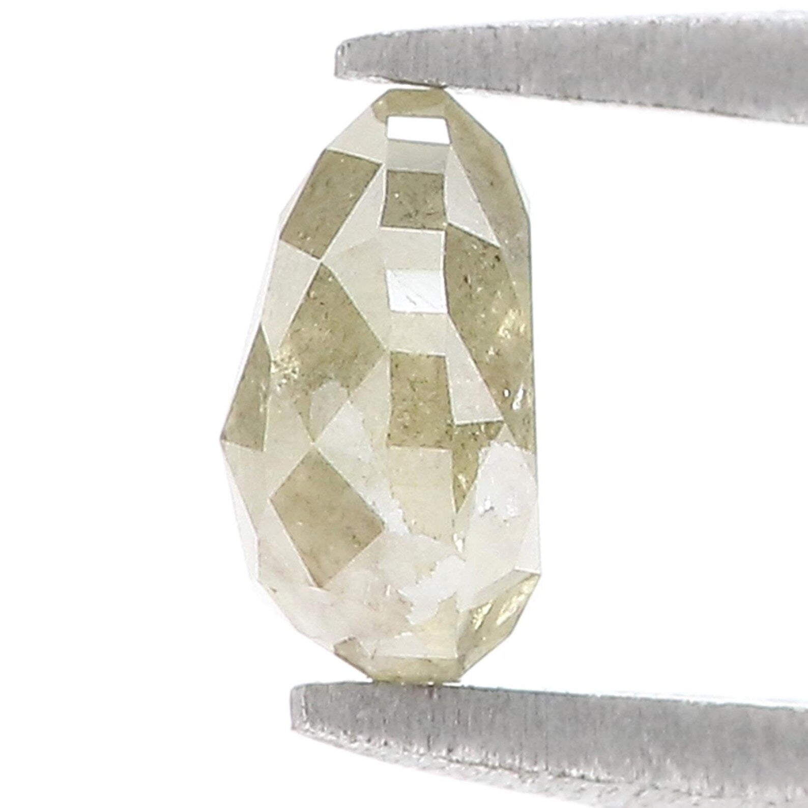 1.09 CT Natural Loose Pear Shape Diamond Yellow Grey Color Pear Cut Diamond 6.50 MM Natural Loose Diamond Pear Rose Cut Diamond QN7232