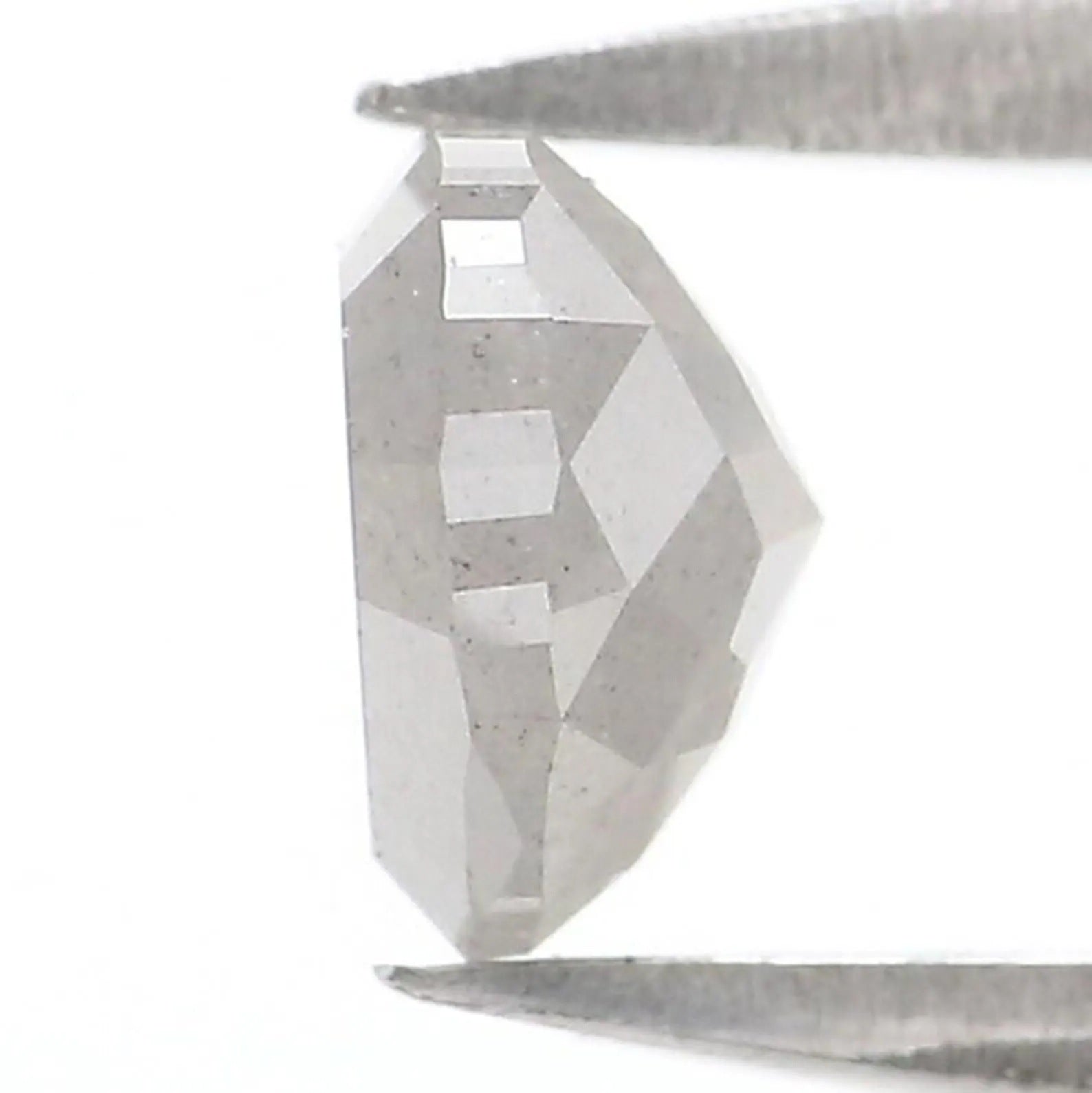 0.65 CT Natural Loose Heart Cut Diamond Salt And Pepper Heart Diamond 5.00 MM Natural Loose Diamond Grey Color Heart Rose Cut Diamond NQ8818