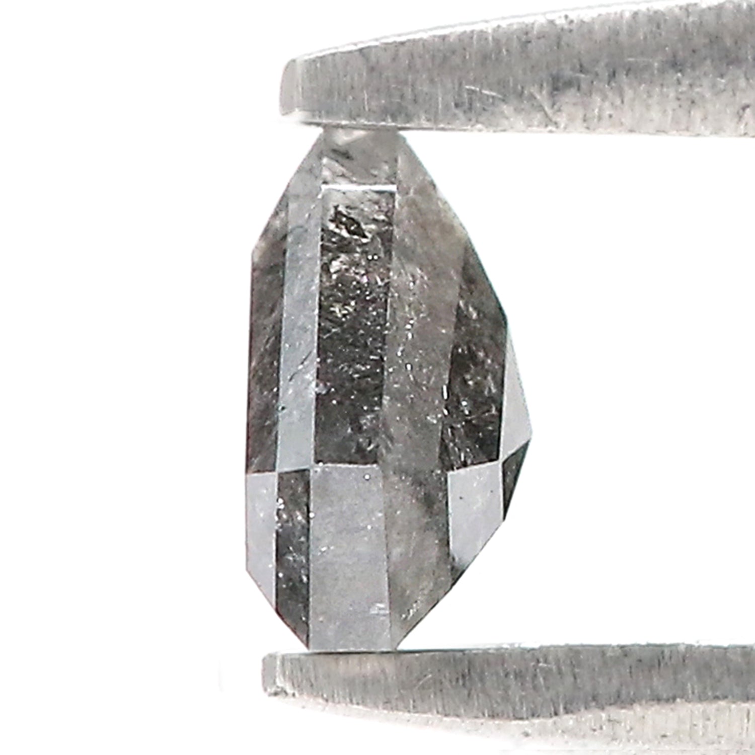 0.50 CT Natural Loose Shield Shape Diamond Salt And Pepper Shield Diamond 4.40 MM Natural Black Grey Color Shield Rose Cut Diamond N2664