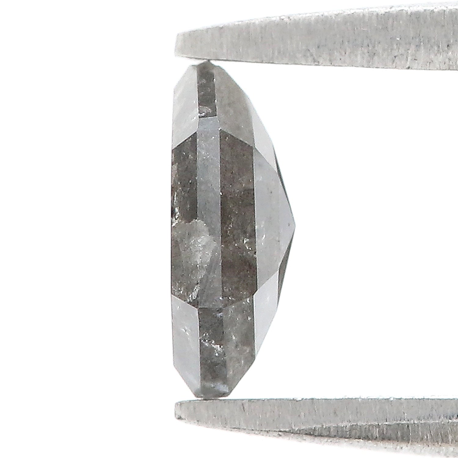 0.70 CT Natural Loose Hexagon Shape Diamond Salt And Pepper Hexagon Cut Diamond 7.05 MM Natural Black Grey Hexagon Rose Cut Diamond QL8153