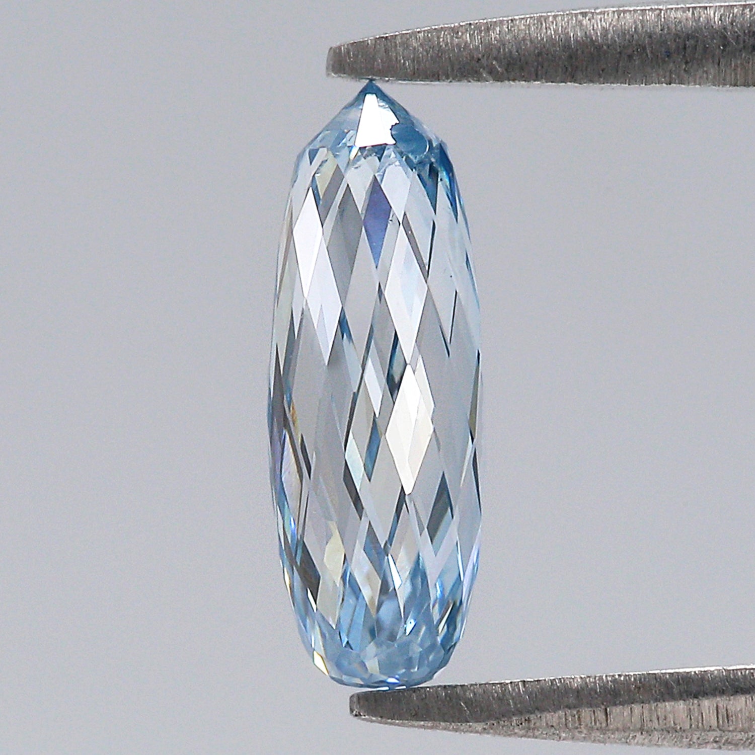 1.33 CT Lab Grown Briolette Cut Diamond Blue Color VS Clarity Diamond Lab Grown Diamond CVD Diamond Lab Created Drop Rose Cut Diamond L3302