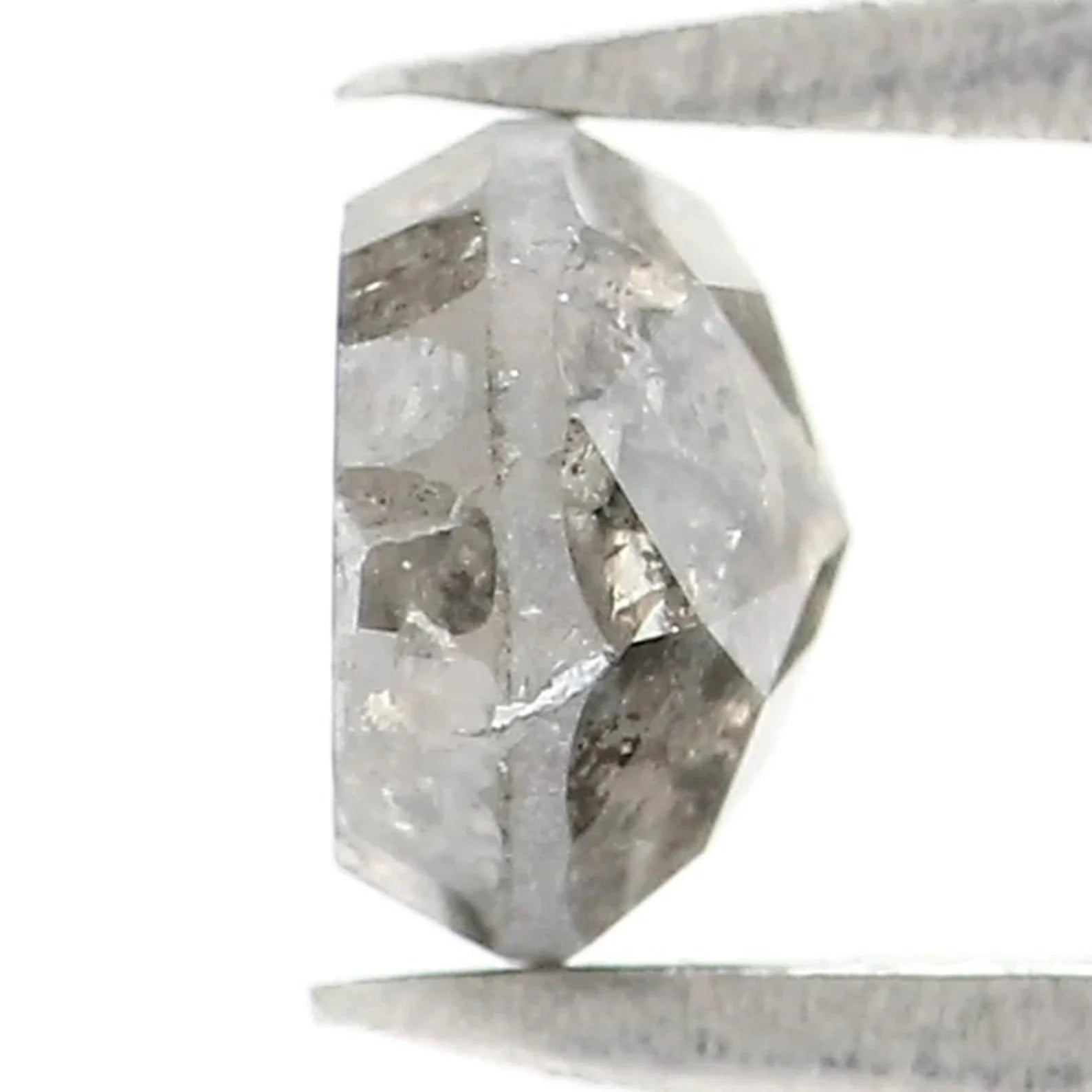 0.58 CT Natural Loose Round Shape Diamond Salt And Pepper Round Cut Diamond 4.75 MM Natural Black Grey Color Round Rose Cut Diamond NQ2309