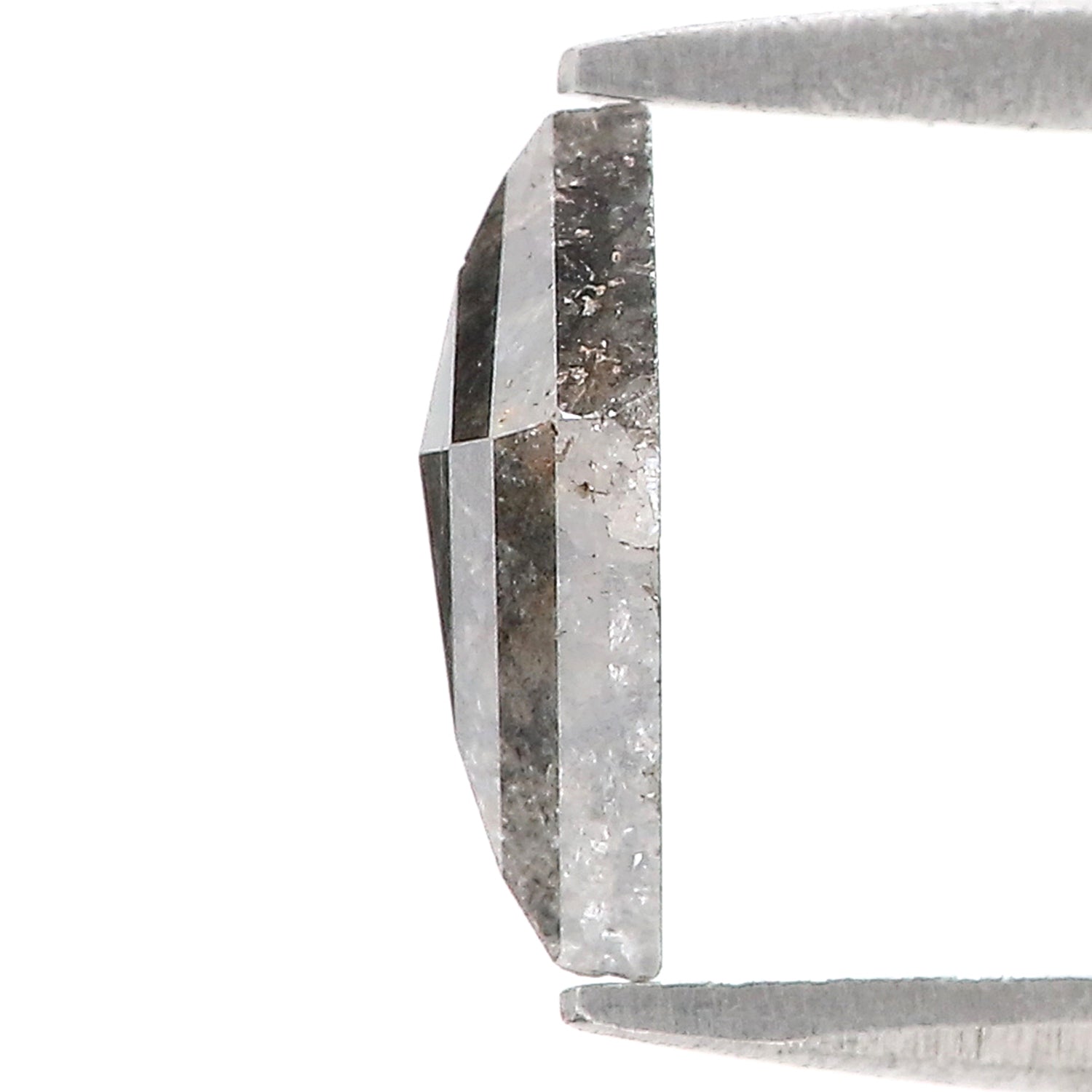 0.89 CT Natural Loose Kite Shape Diamond Salt And Pepper Kite Cut Diamond 9.10 MM Natural Loose Black Grey Color Kite Rose Cut Diamond L3434