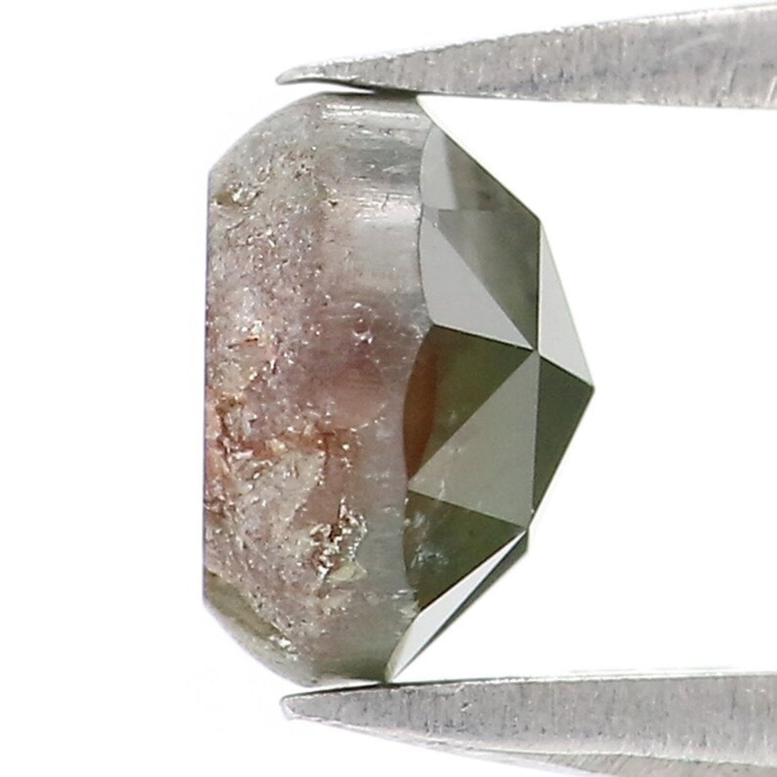 1.08 CT Natural Loose Round Diamond Dark Green Color Round Cut Diamond 5.50 MM Natural Diamond Dark Green Color Round Rose Diamond NQ7781