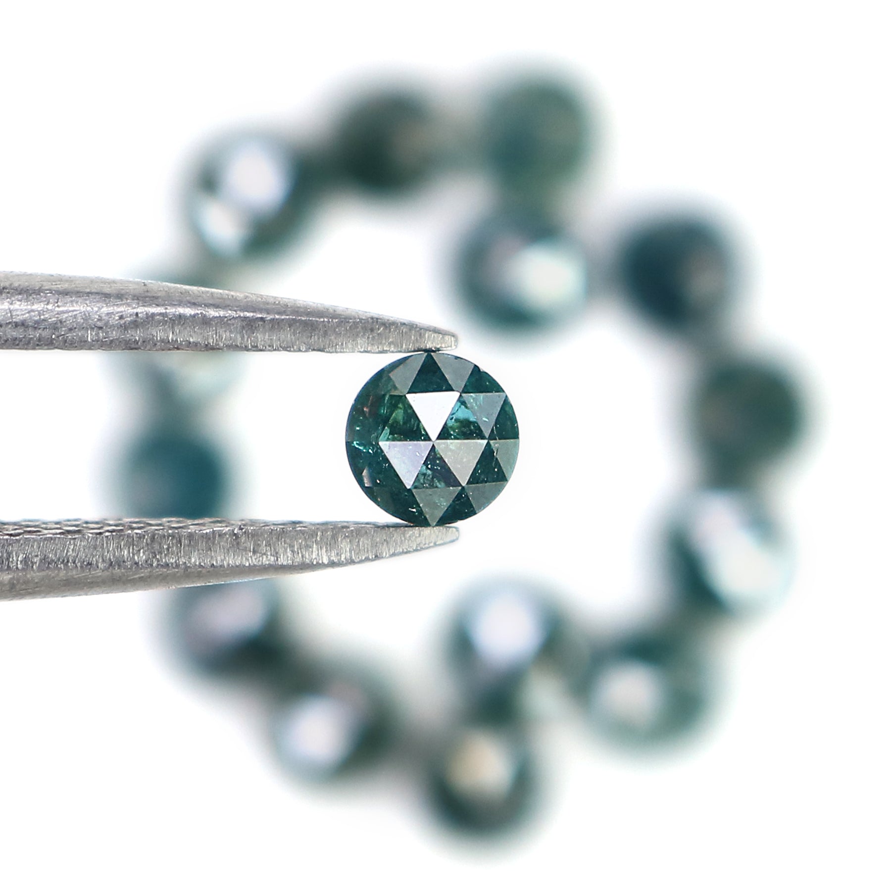 2.81 CT Natural Loose Round Rose Cut Diamond Blue Color Round Cut Diamond 3.30 MM Natural Blue Color Diamond Round Rose Cut Diamond LQ8992