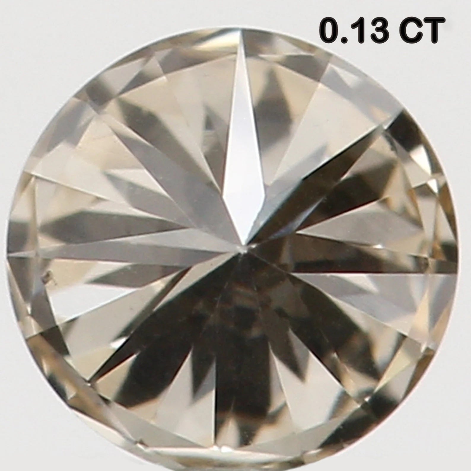 0.13 Ct Natural Loose Diamond Round Brown Color SI1 Clarity 3.20 MM N7275