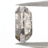 Natural Loose Emerald Diamond, Salt And Pepper Emerald Diamond, Natural Loose Diamond, Grey Emerald Diamond, 1.20 CT Emerald Shape KDL9570