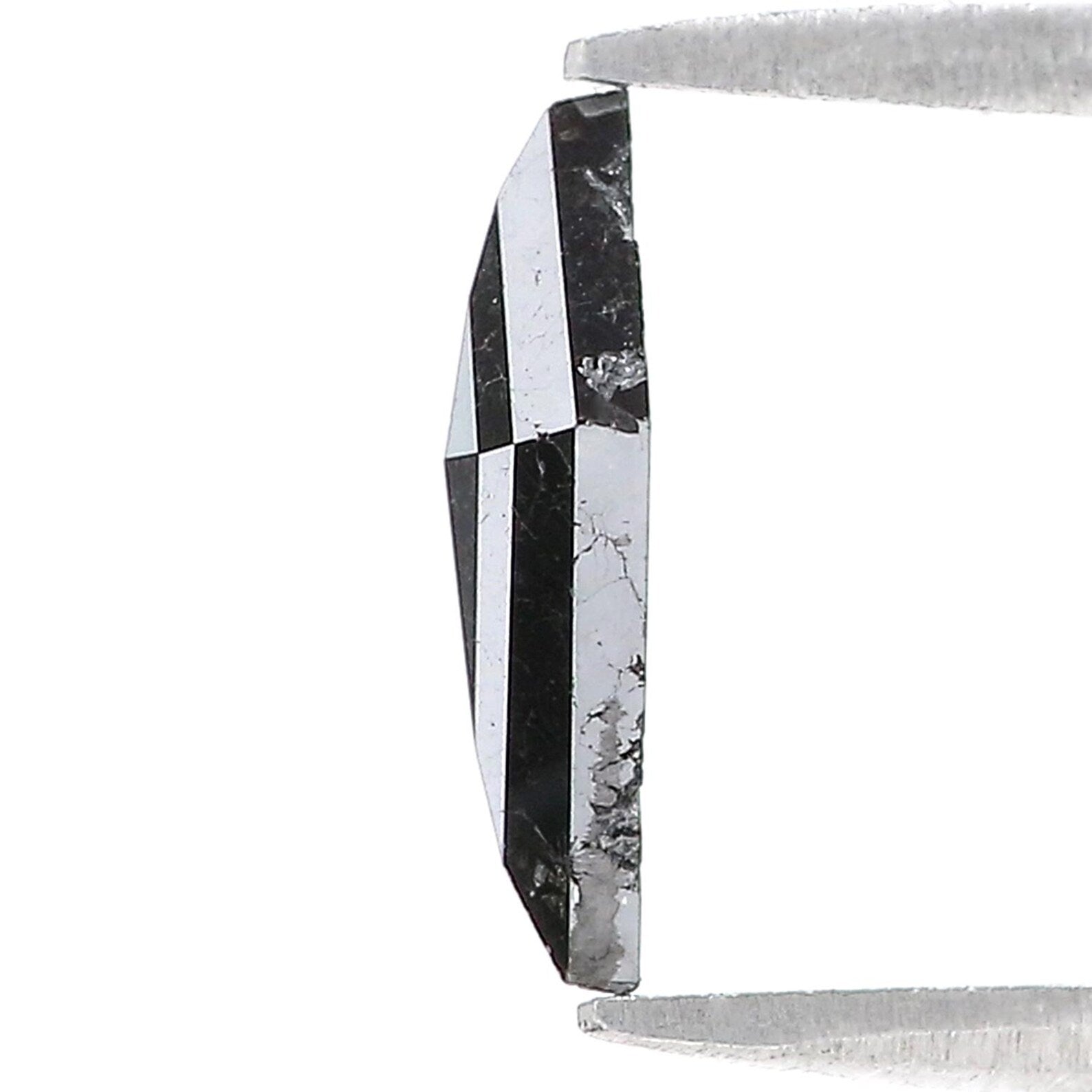 1.09 CT Natural Loose Kite Shape Diamond Black Color Kite Cut Diamond 10.55 MM Natural Black Color Diamond Kite Rose Cut Diamond N2591