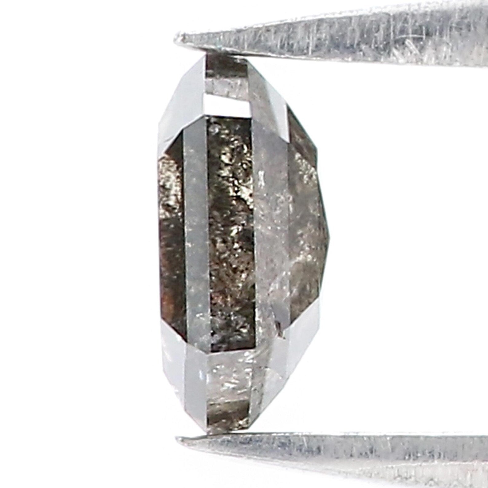 0.77 CT Natural Loose Hexagon Shape Diamond Salt And Pepper Hexagon Cut Diamond 6.05 MM Natural Loose Hexagon Shape Rose Cut Diamond QN1223