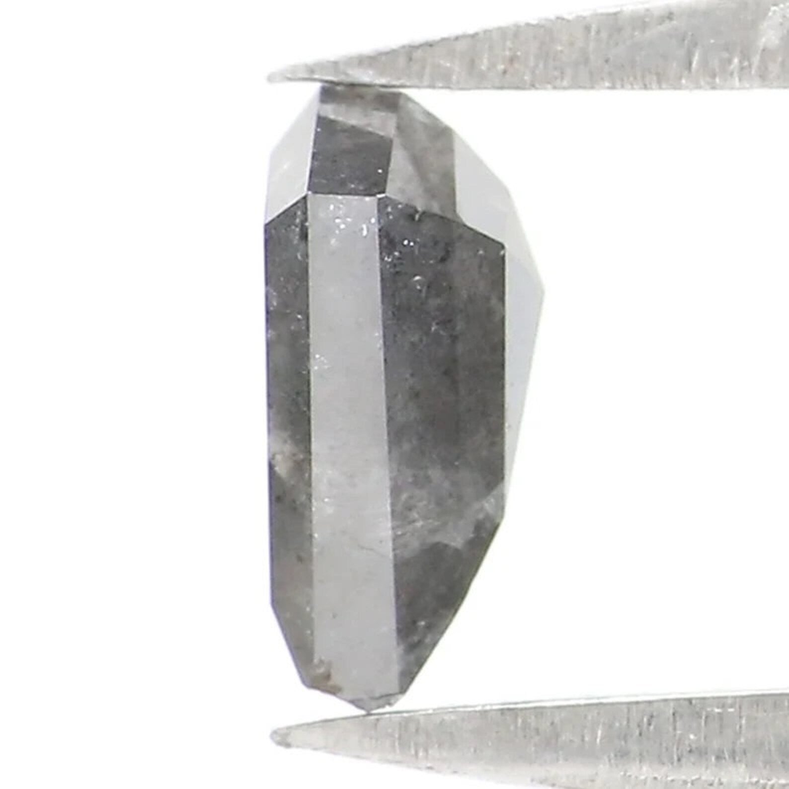 0.58 CT Natural Loose Kite Shape Diamond Salt And Pepper Kite Diamond 6.40 MM Natural Diamond Black Gray Color Kite Rose Cut Diamond NQ2125