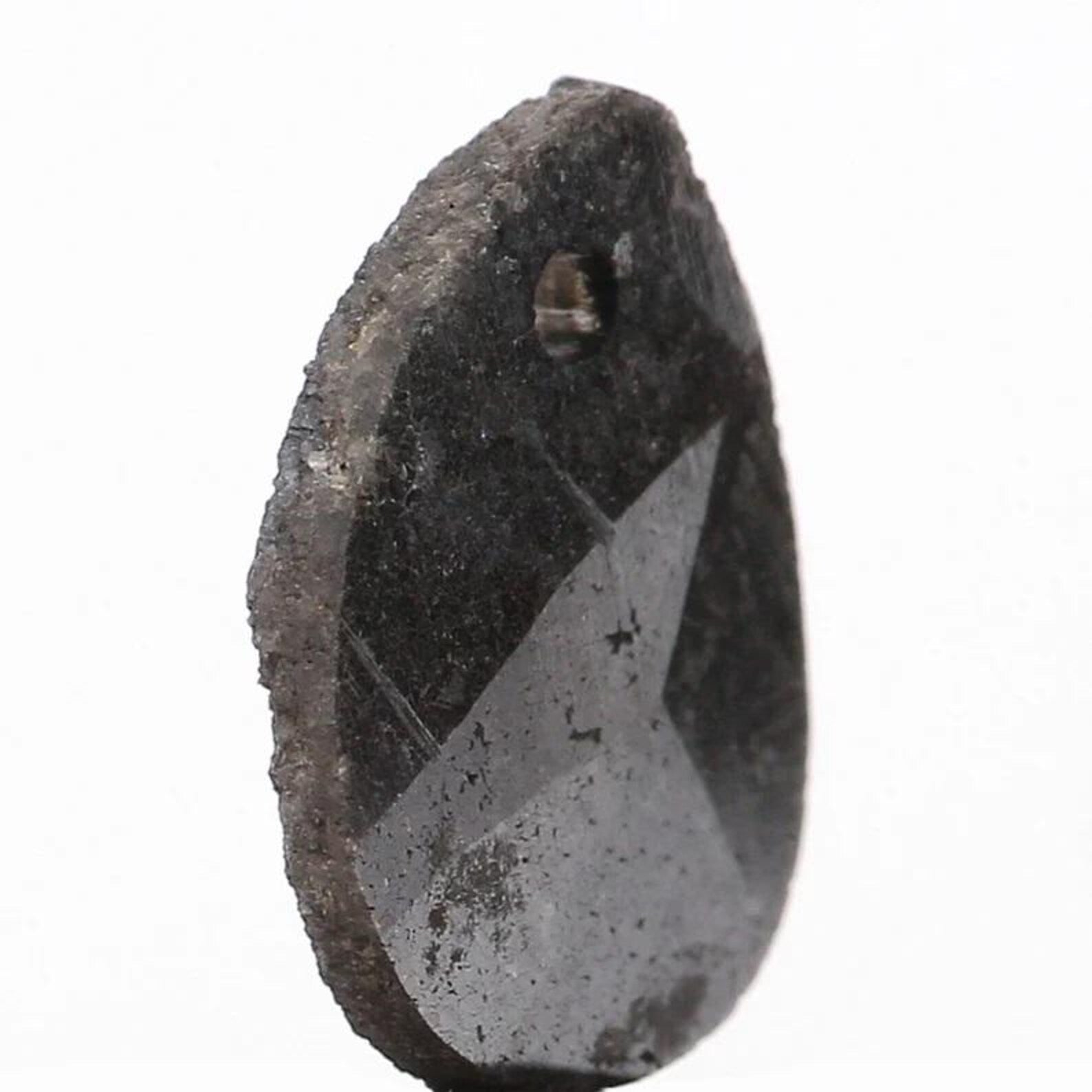 1.05 CT Natural Loose Pear Shape Diamond Black Color Pear Diamond 10.00 MM Natural Loose Diamond Black Color Pear Antique Cut Diamond NQ1046