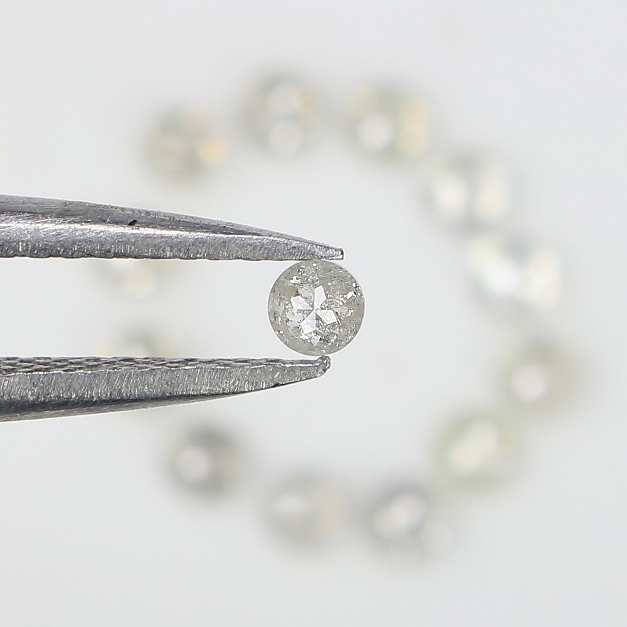 1.03 CT Natural Loose Round Rose Cut Diamond Grey Color Round Shape Diamond 2.40 MM Natural Loose Grey Color Round Rose Cut Diamond LQ3181