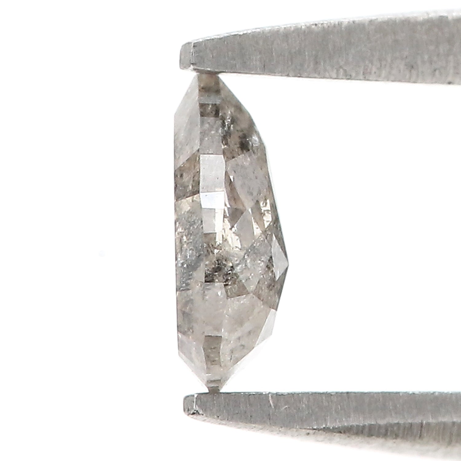 0.38 CT Natural Loose Pear Shape Diamond Salt And Pepper Pear Rose Cut Diamond 5.80 MM Natural Loose Black Grey Color Pear Diamond LQ3350