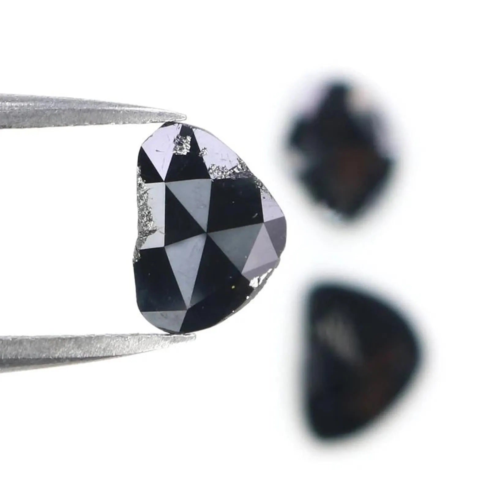 1.01 CT Natural Loose Slice Shape Diamond Slice Black Color Irregular Cut Diamond 7.30 MM Natural Diamond Slice Rose Cut Diamond NQ2261