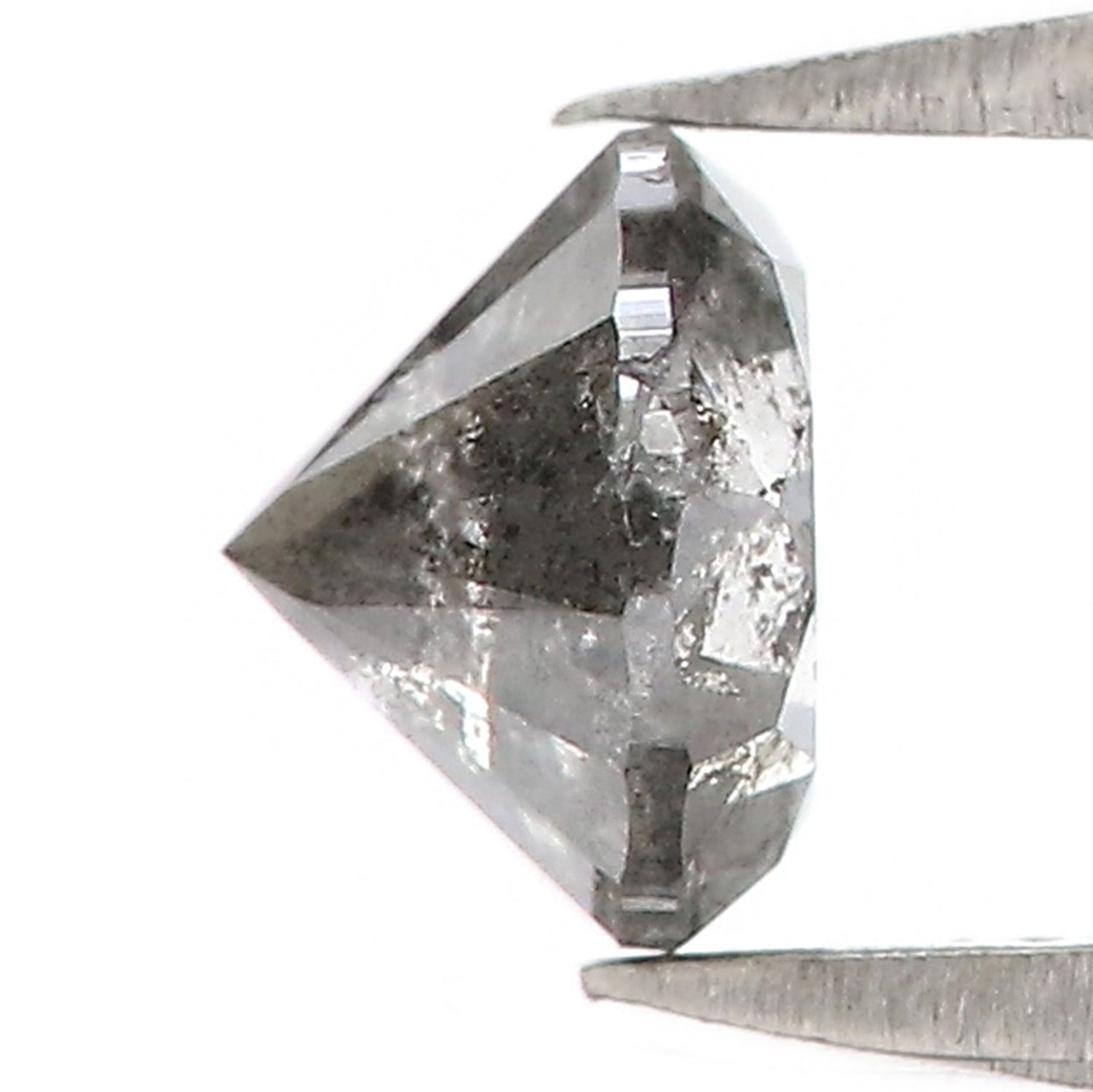 0.58 Ct Natural Loose Round Diamond Black Grey Color Round Diamond 5.00 MM Natural Loose Salt And Pepper Round Brilliant Cut Diamond QL7918