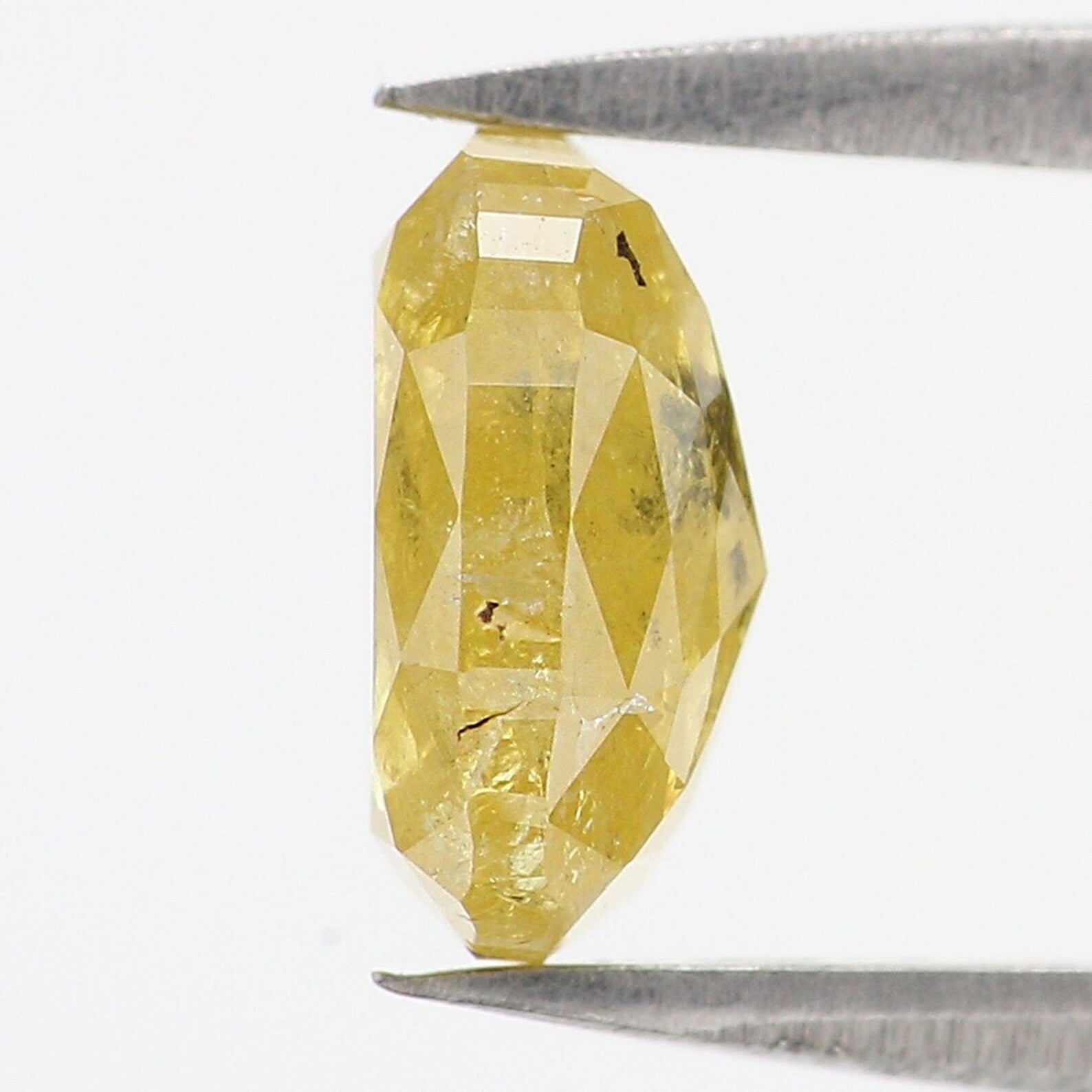 1.65 CT Natural Loose Oval Diamond Yellow Color Oval Cut Diamond 7.95 MM Natural Loose Diamond Yellow Color Oval Rose Cut Diamond NQ324
